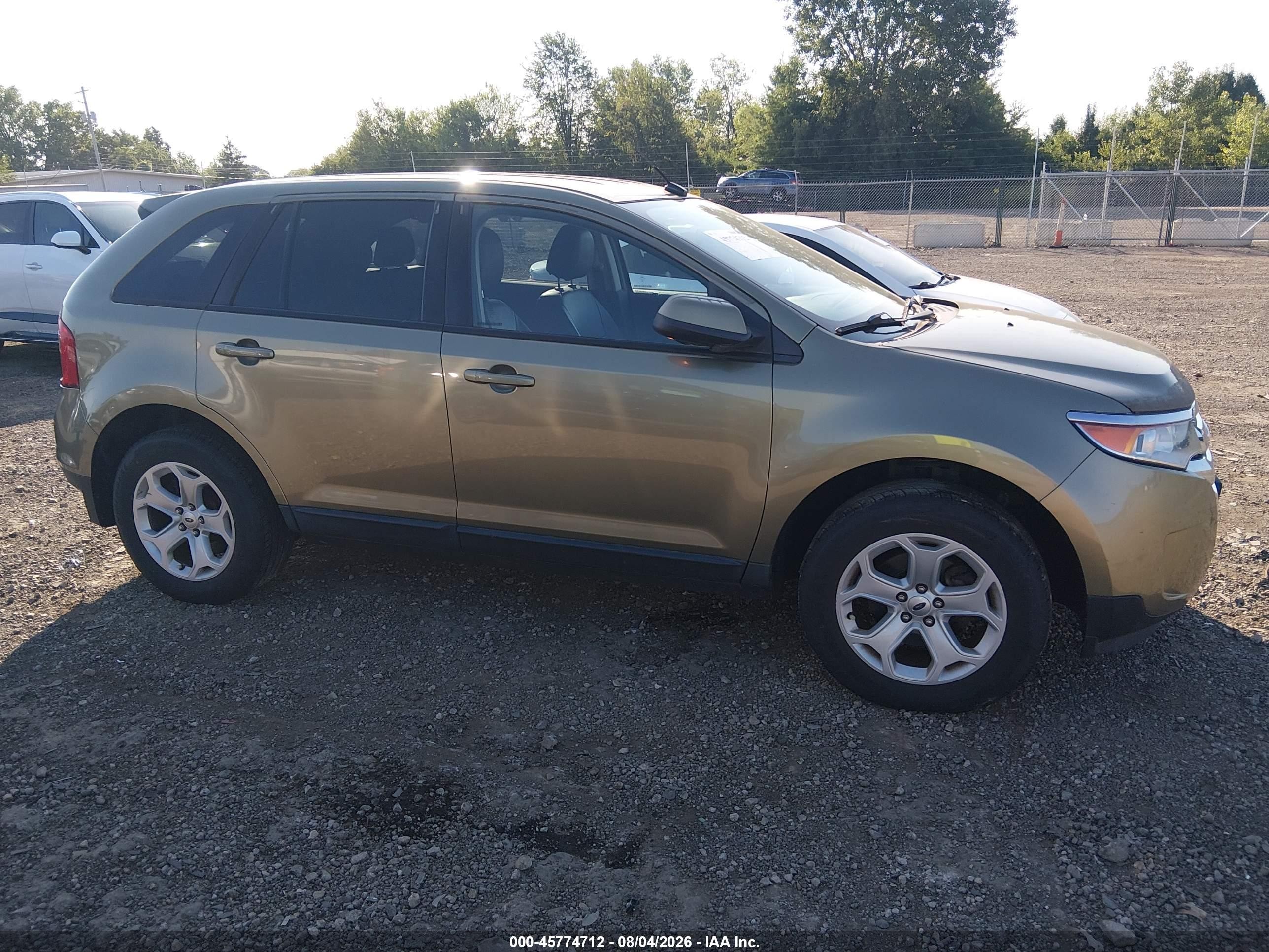 2013 Ford Edge Sel Gold vin: 2FMDK4JC3DBB69442