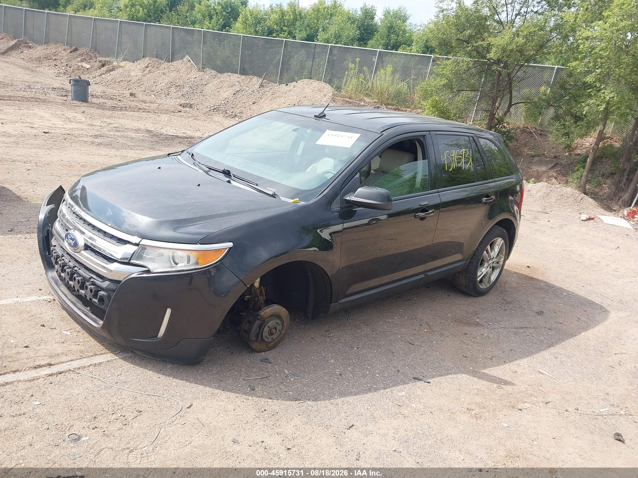 2014 Ford Edge Sel Black vin: 2FMDK4JC3EBB06469