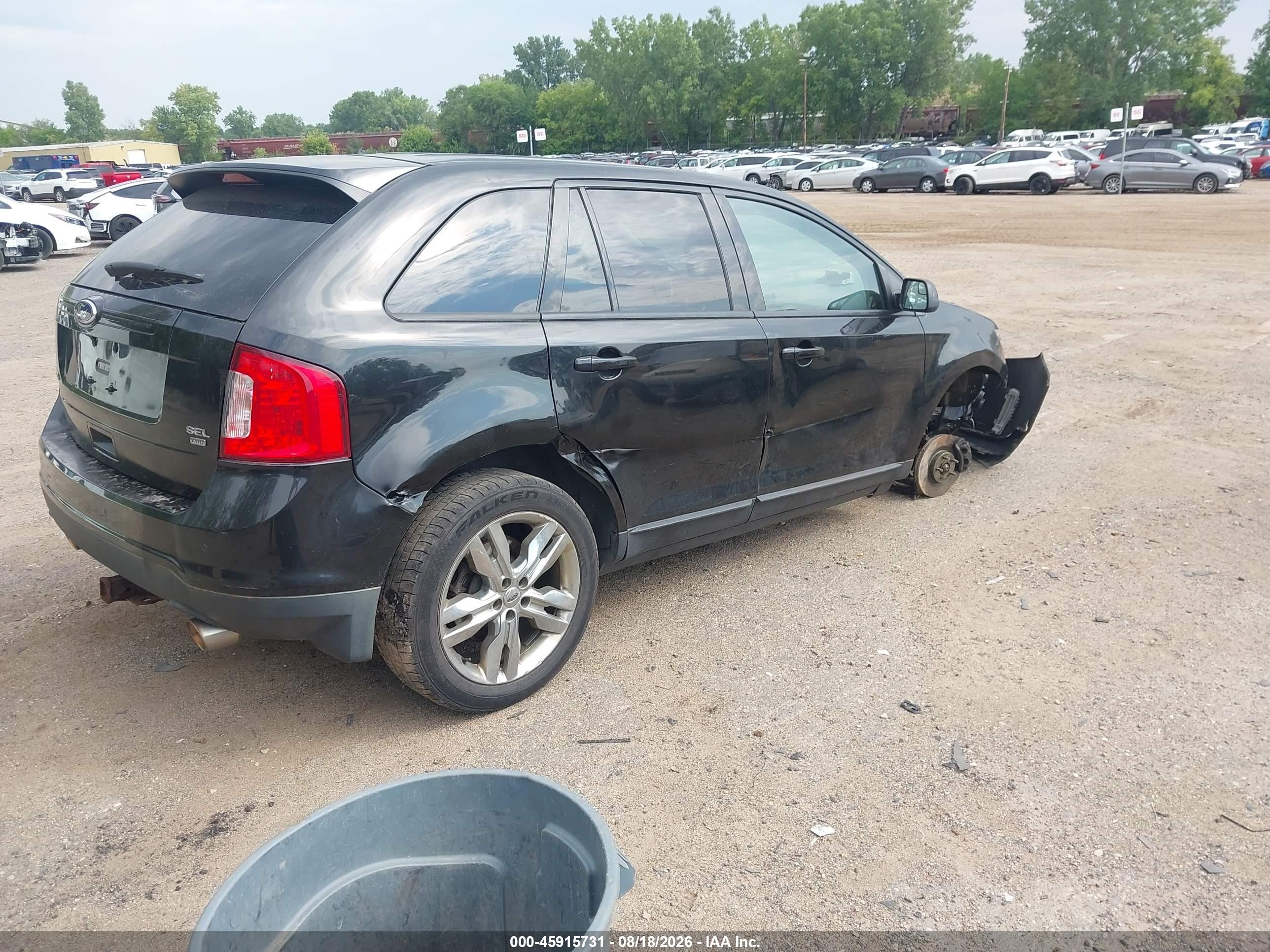 2014 Ford Edge Sel Black vin: 2FMDK4JC3EBB06469