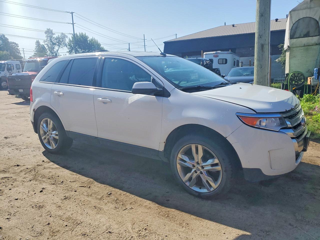2014 Ford Edge Sel White vin: 2FMDK4JC3EBB08254