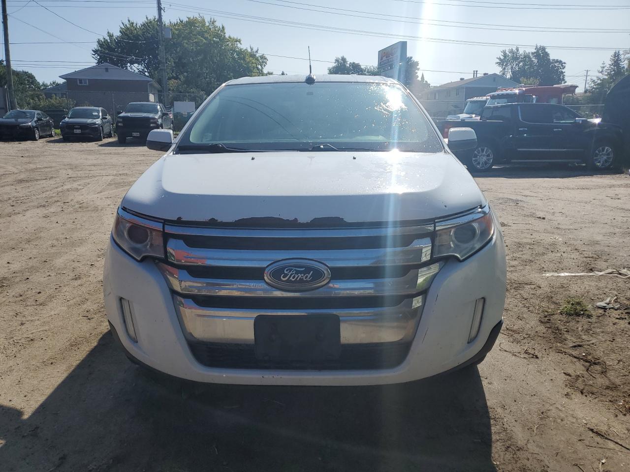 2014 Ford Edge Sel White vin: 2FMDK4JC3EBB08254 Damage: Hood, Rust, > 12 Inches