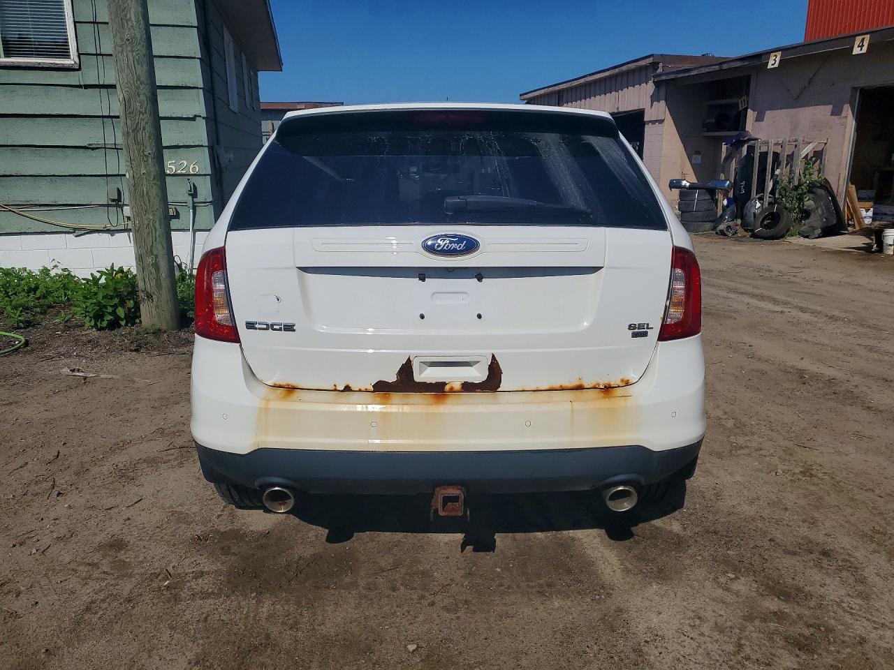 2014 Ford Edge Sel White vin: 2FMDK4JC3EBB08254