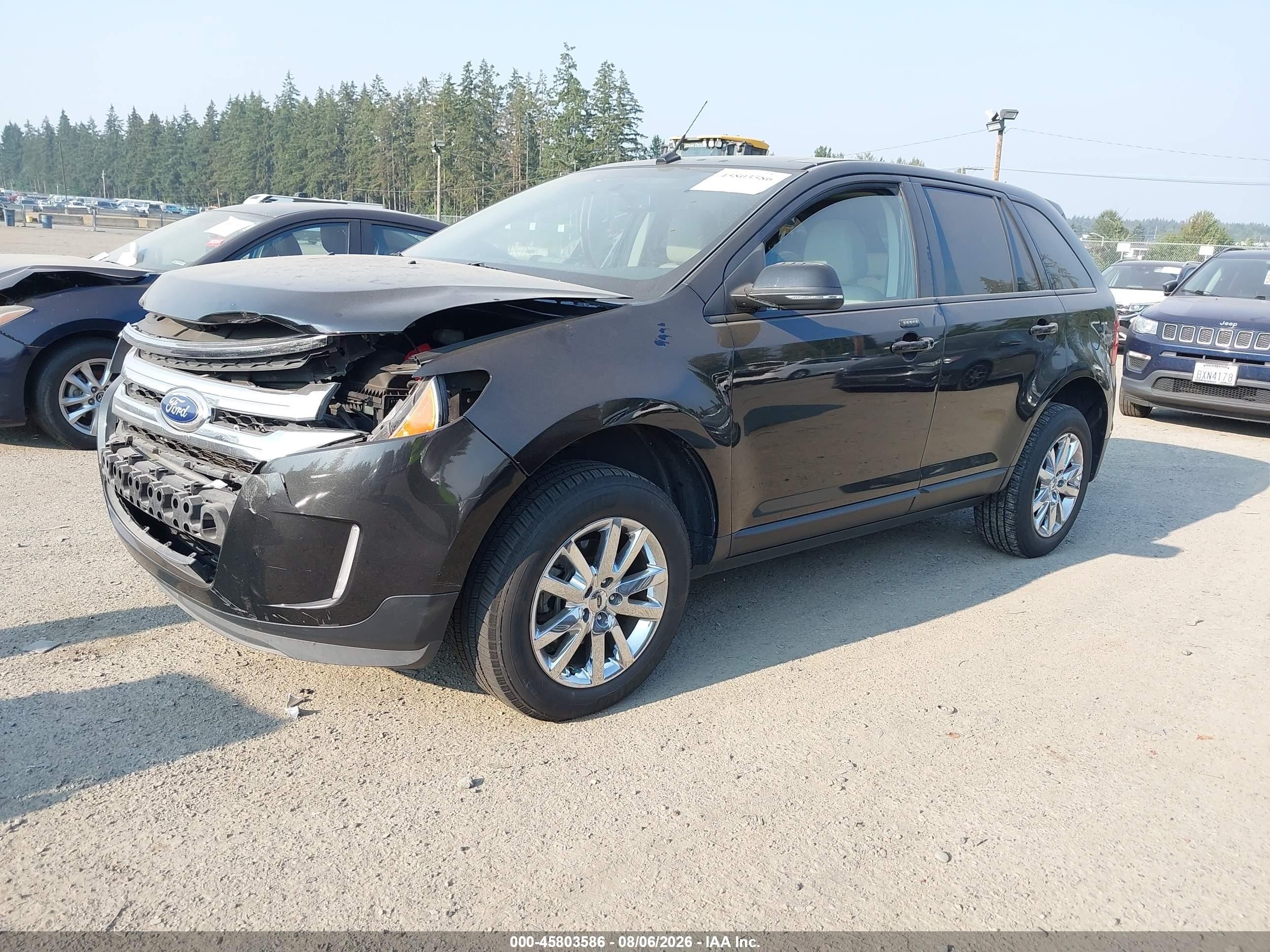 2014 Ford Edge Sel Black vin: 2FMDK4JC3EBB31369