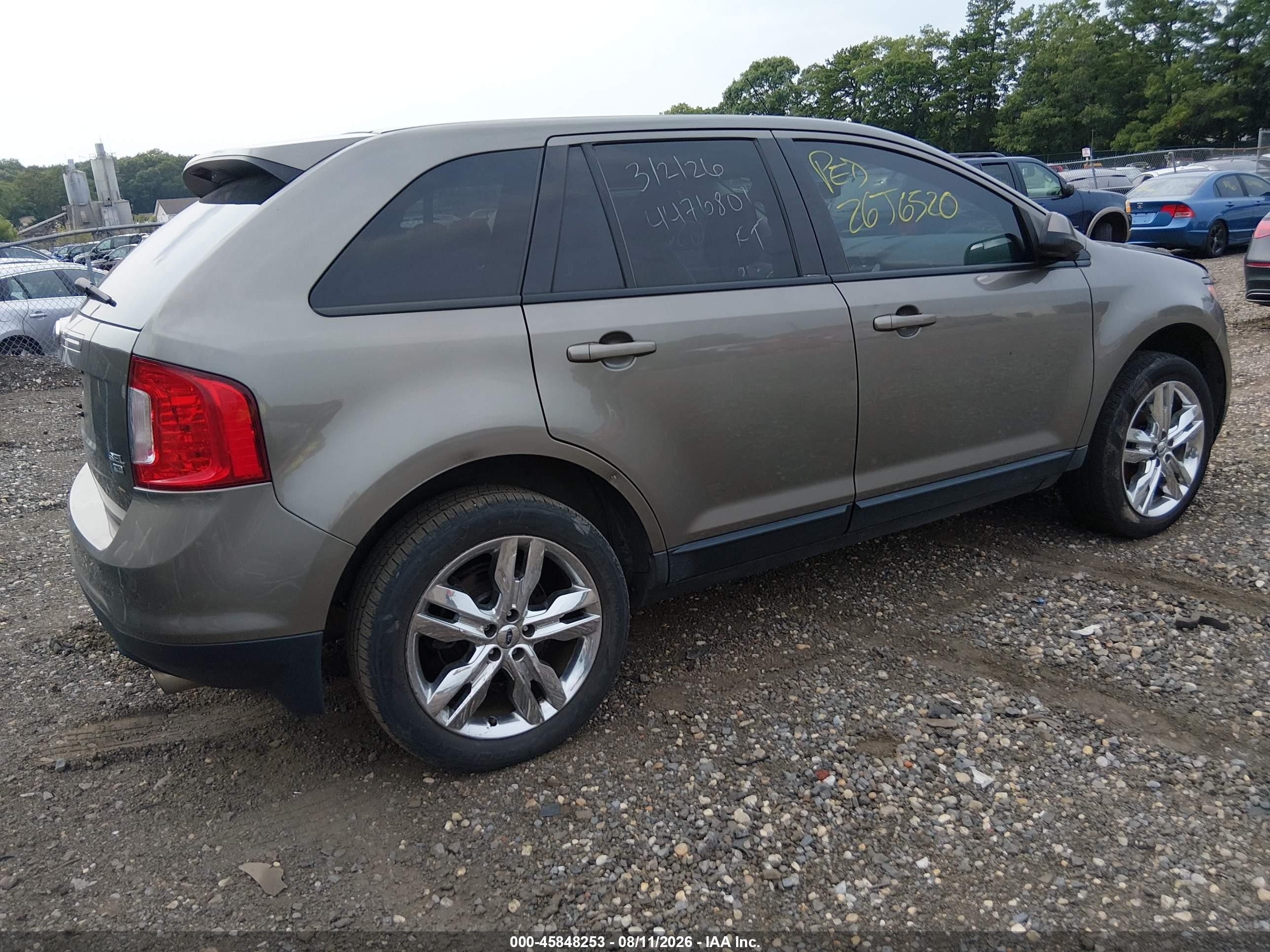 2014 Ford Edge Sel Золотой vin: 2FMDK4JC3EBB33543