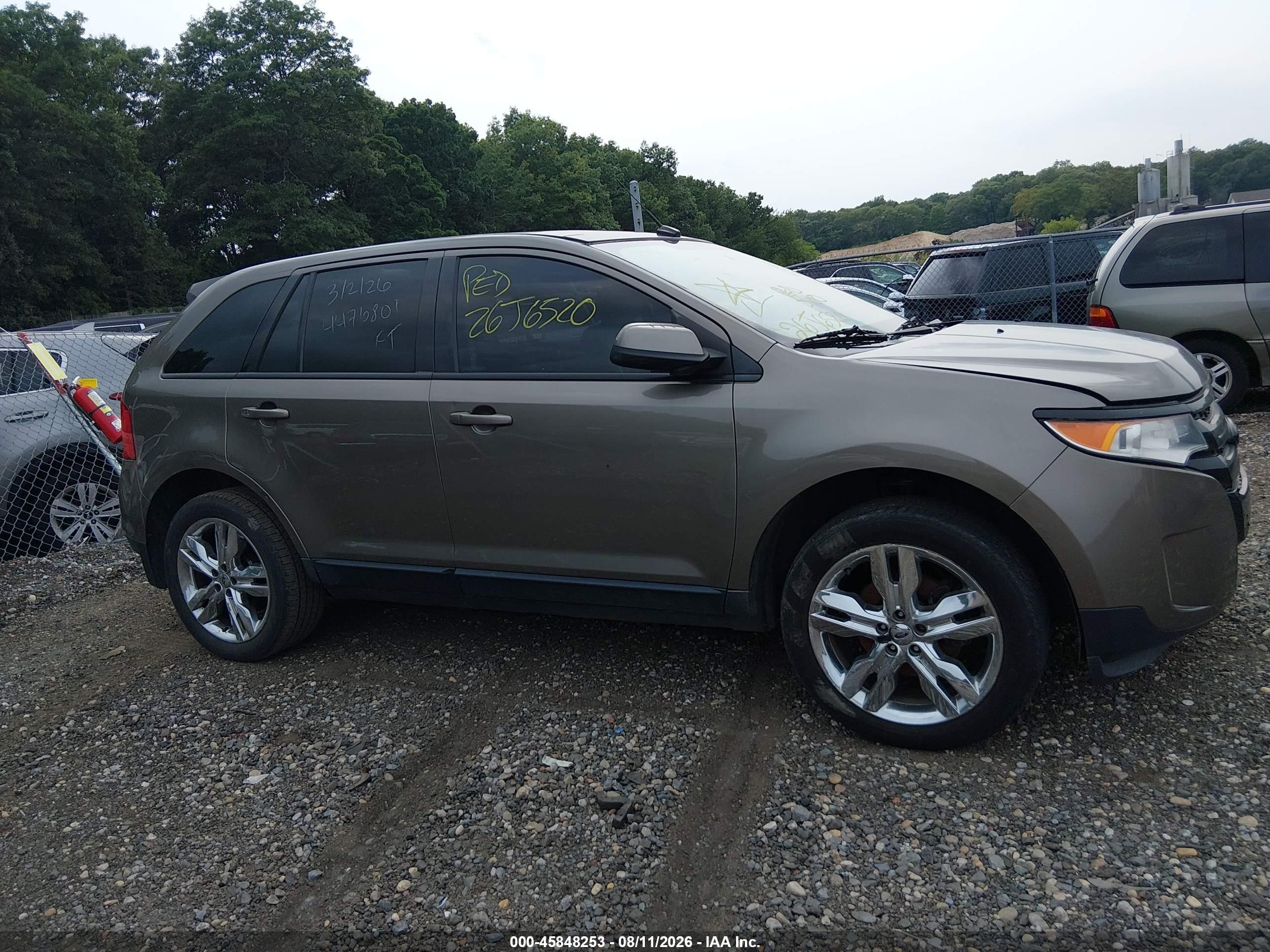 2014 Ford Edge Sel Золотой vin: 2FMDK4JC3EBB33543