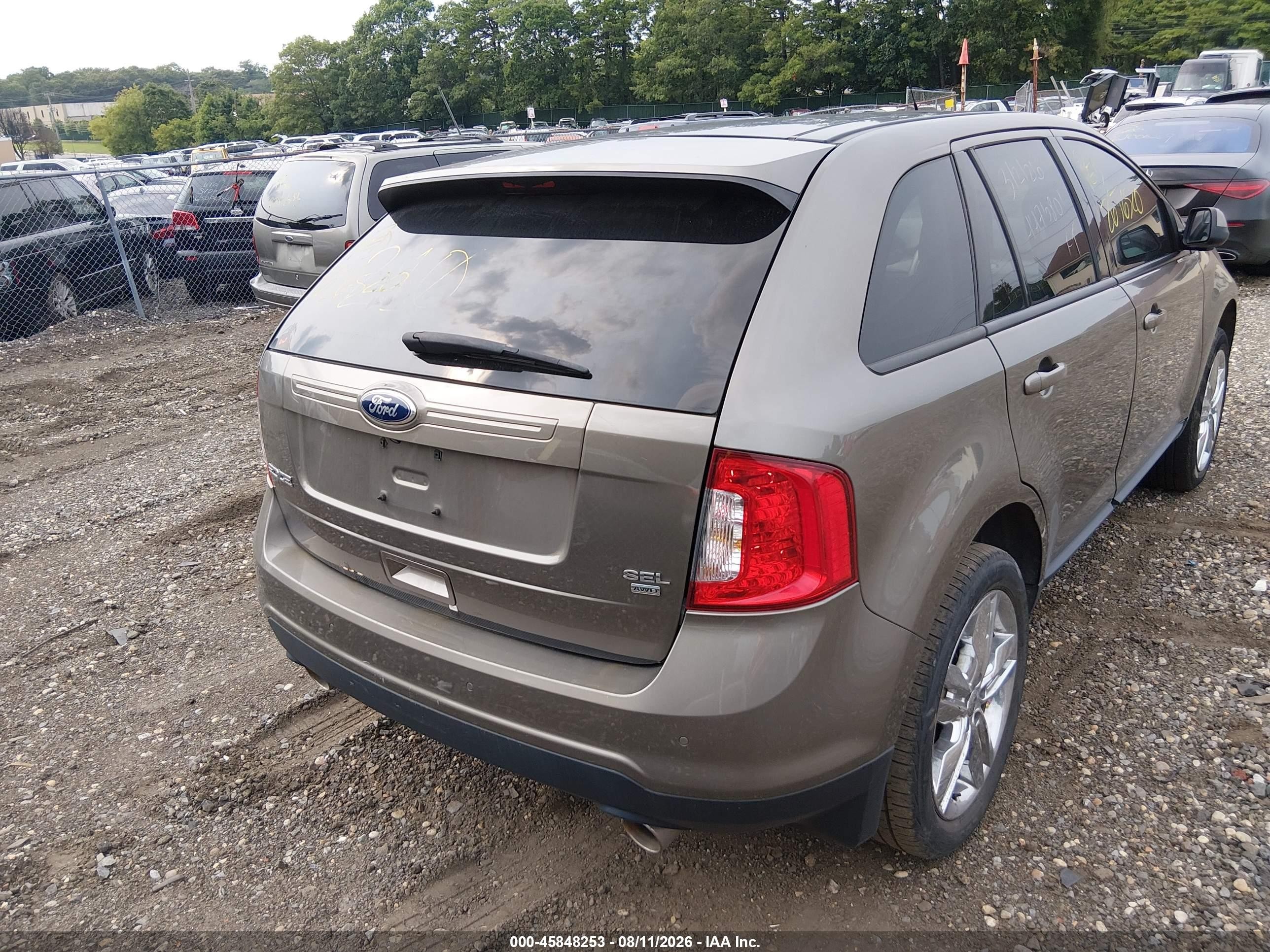 2014 Ford Edge Sel Золотой vin: 2FMDK4JC3EBB33543