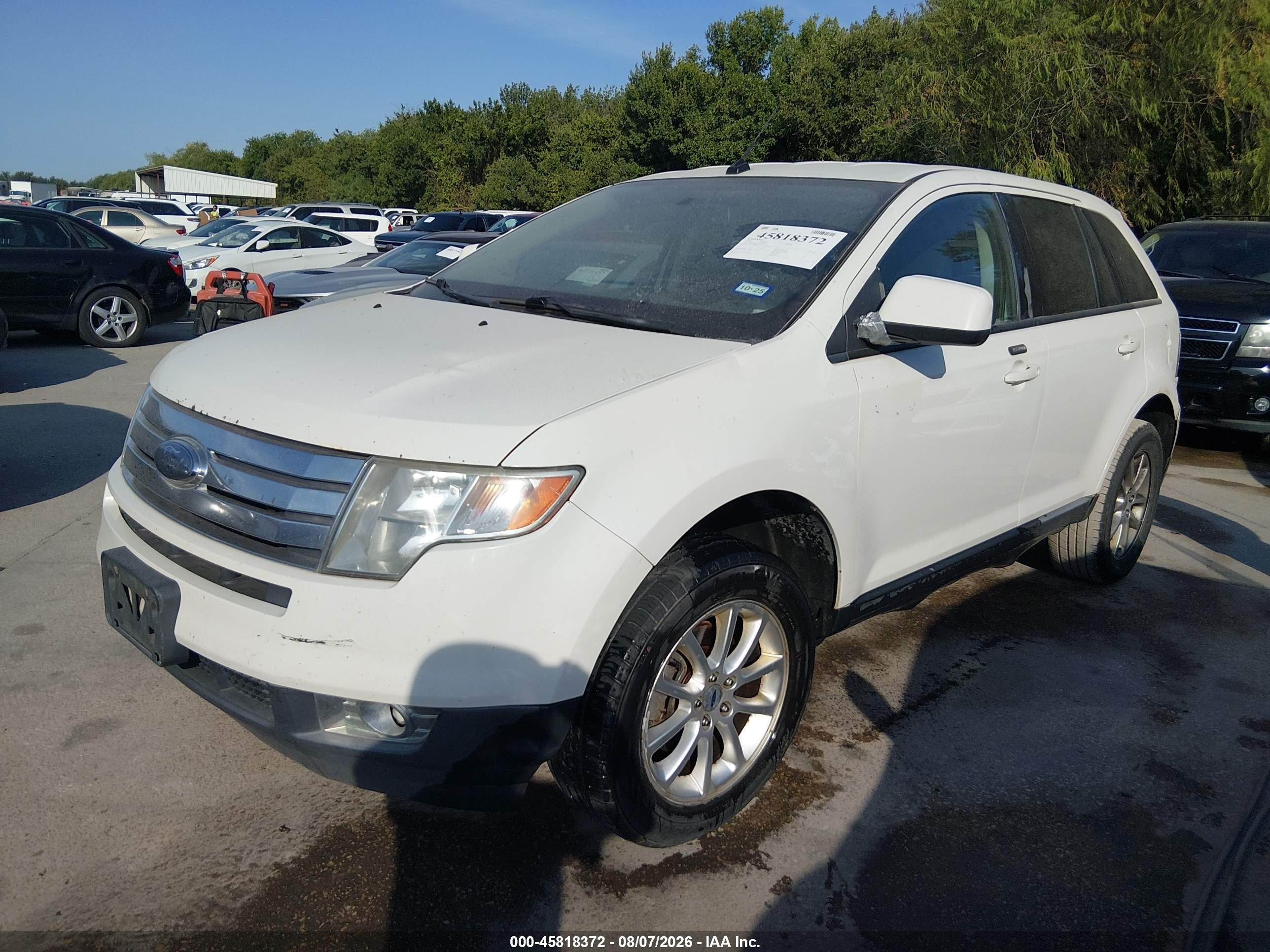 2010 Ford Edge Sel Белый vin: 2FMDK4JC4ABA40573