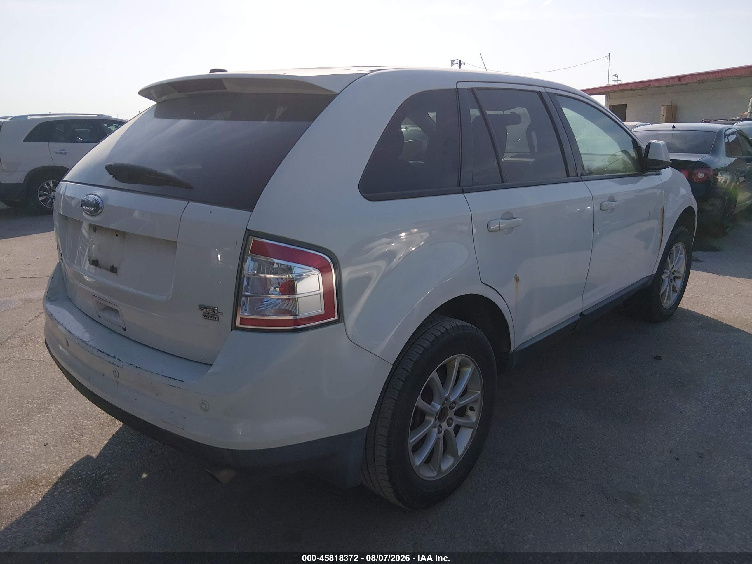 2010 Ford Edge Sel Белый vin: 2FMDK4JC4ABA40573