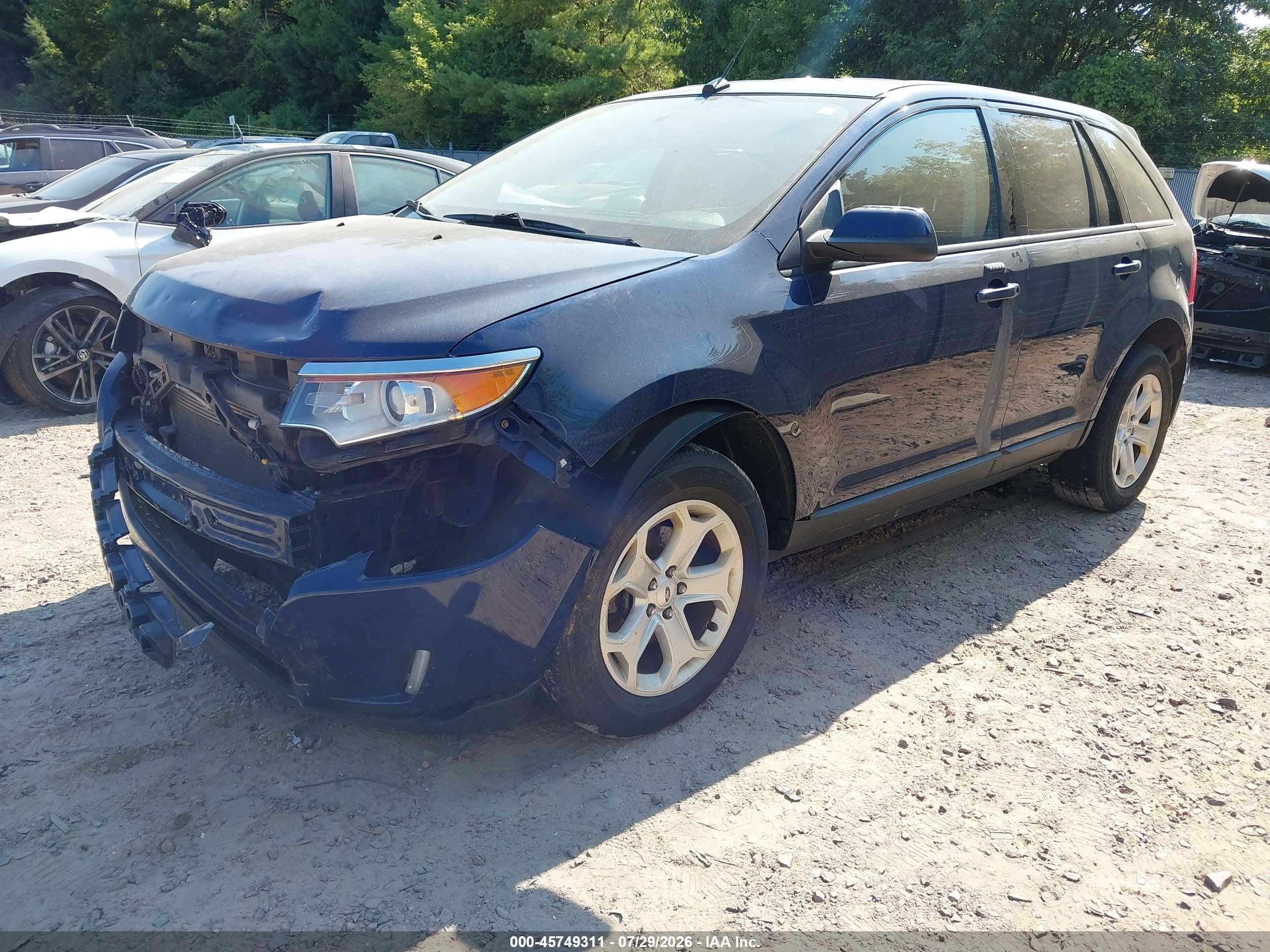2012 Ford Edge Sel Синий vin: 2FMDK4JC4CBA30726