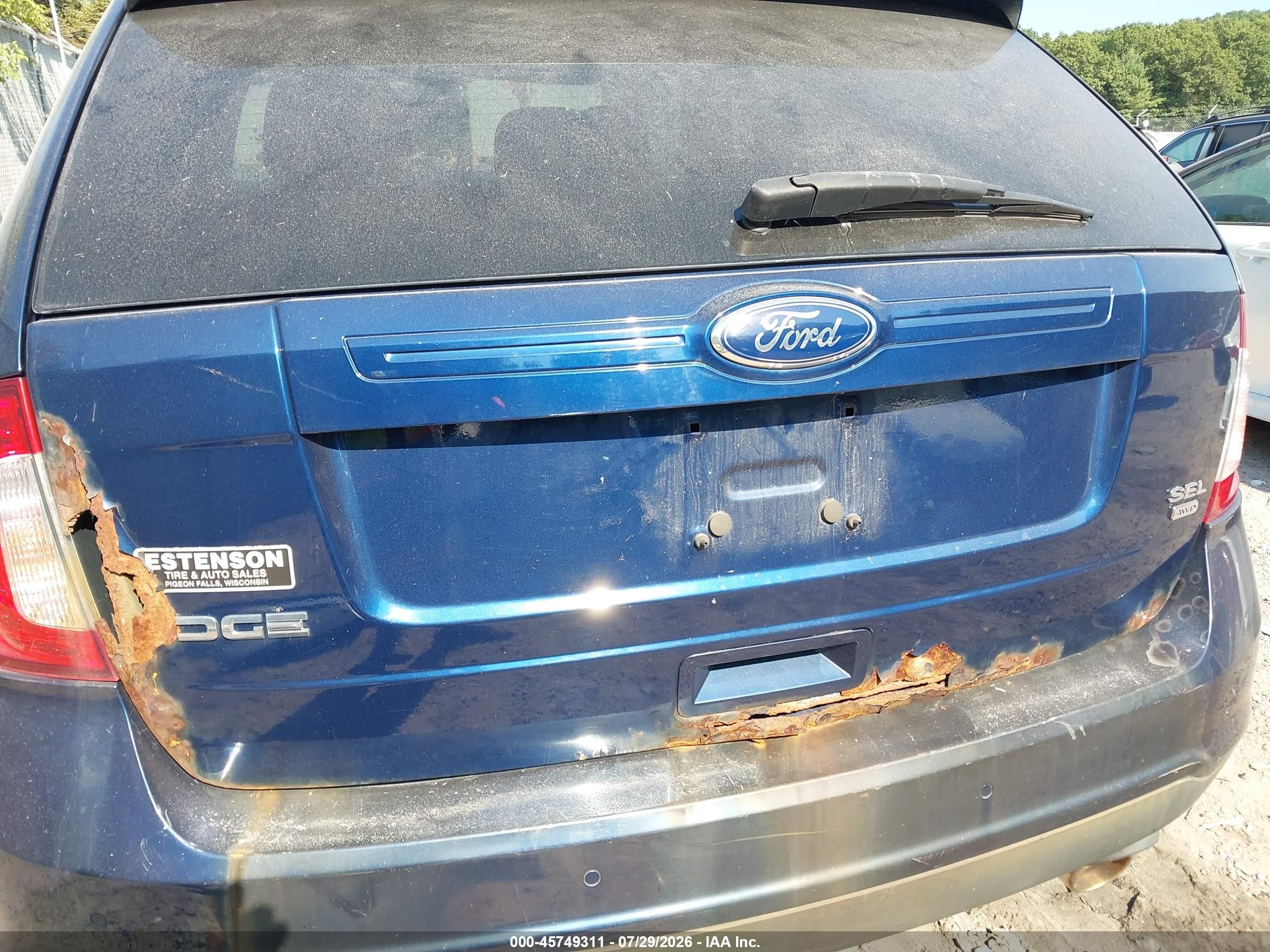 2012 Ford Edge Sel Синий vin: 2FMDK4JC4CBA30726