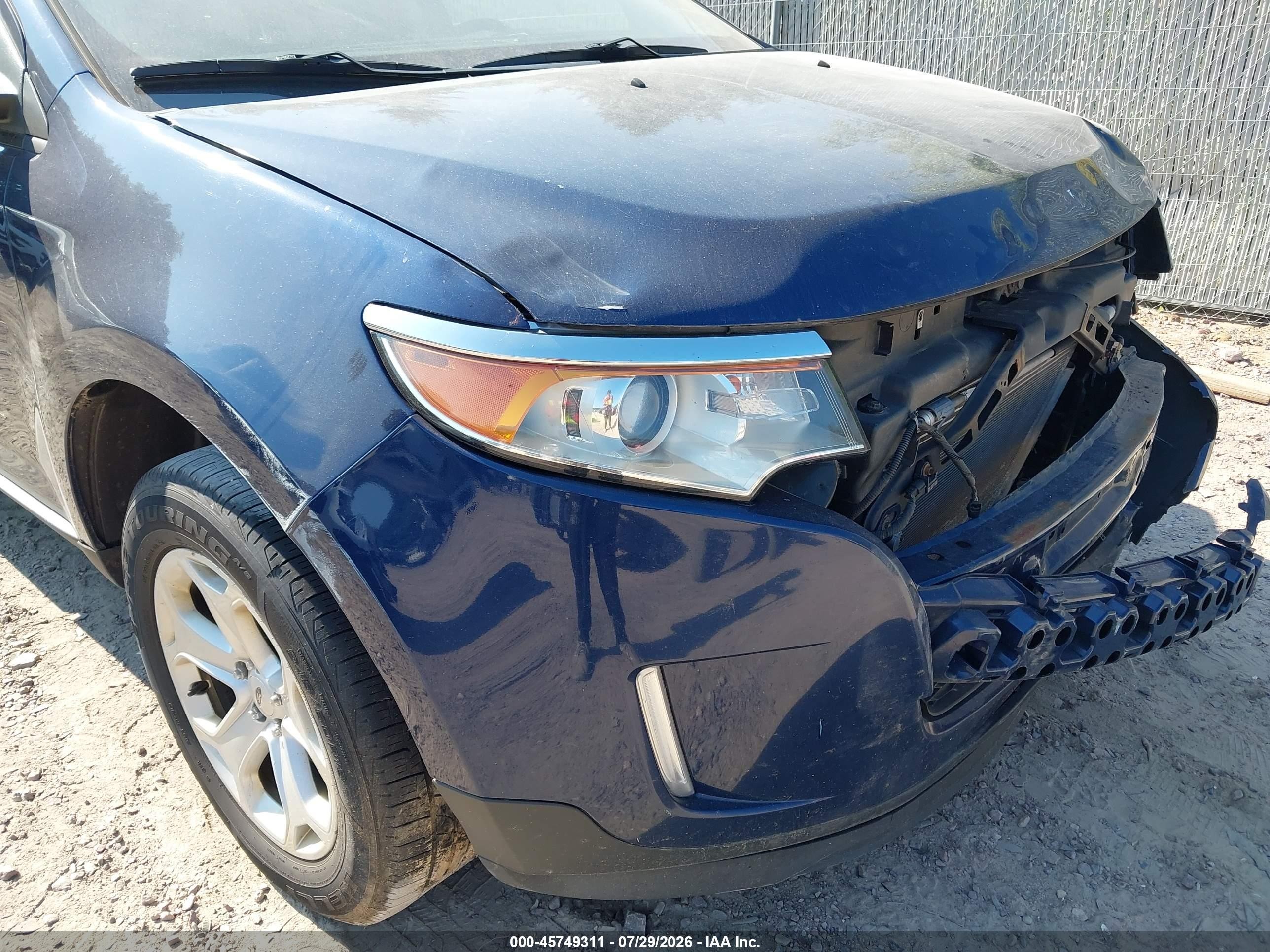 2012 Ford Edge Sel Синий vin: 2FMDK4JC4CBA30726
