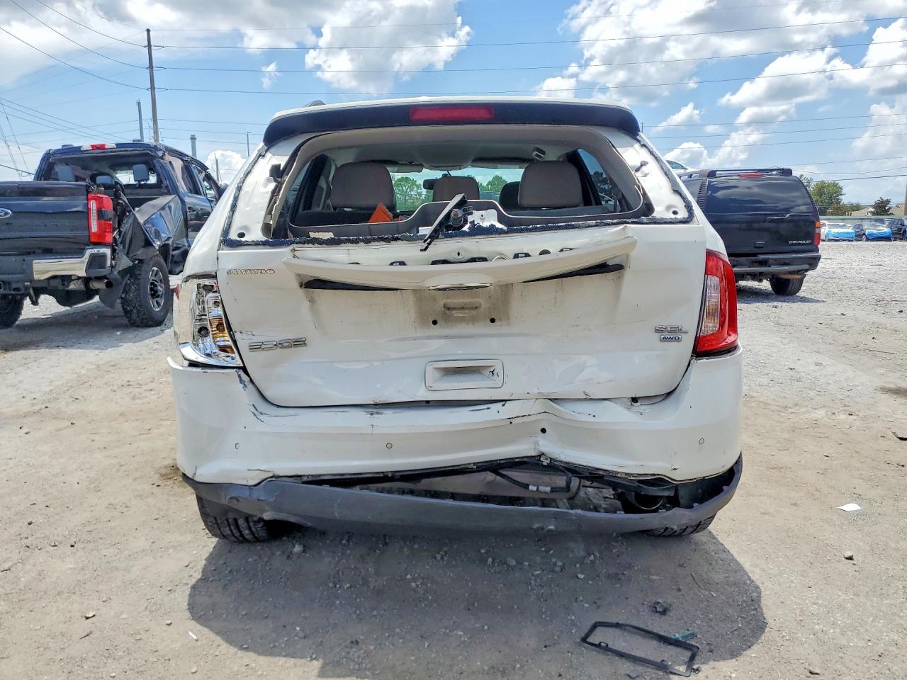 2012 Ford Edge Sel White vin: 2FMDK4JC4CBA44660