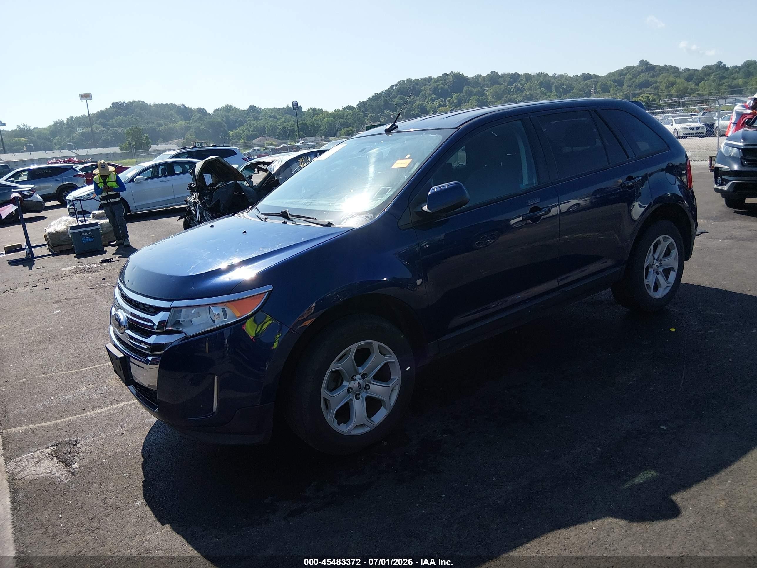 2012 Ford Edge Sel Синий vin: 2FMDK4JC4CBA93745