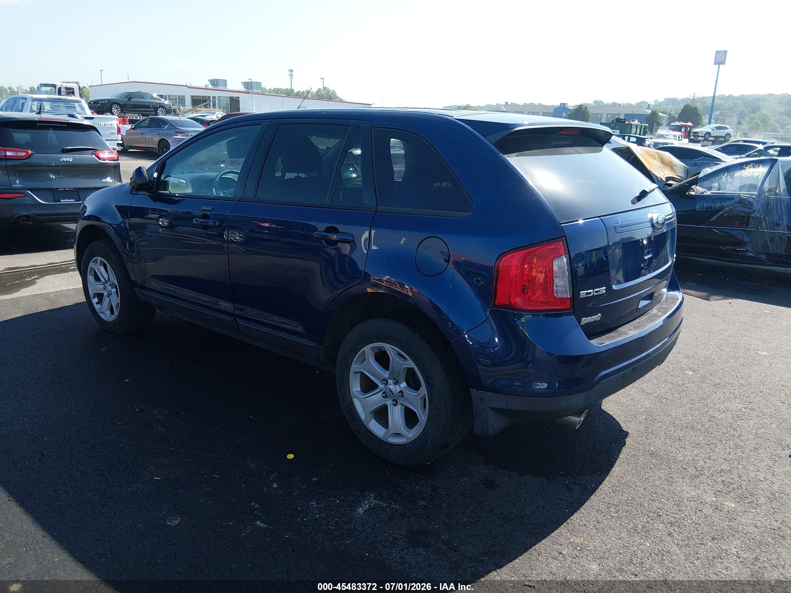 2012 Ford Edge Sel Синий vin: 2FMDK4JC4CBA93745