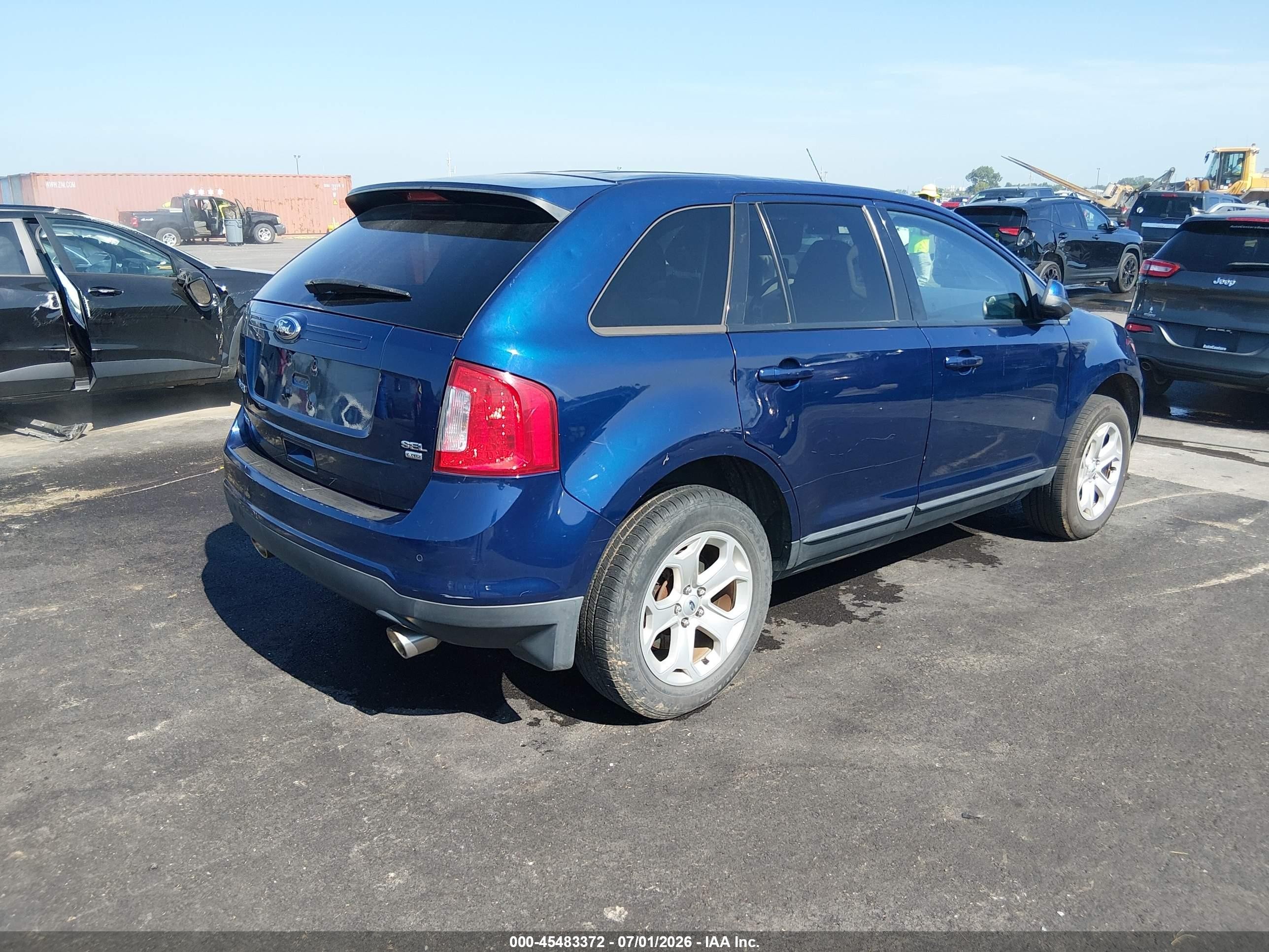 2012 Ford Edge Sel Синий vin: 2FMDK4JC4CBA93745