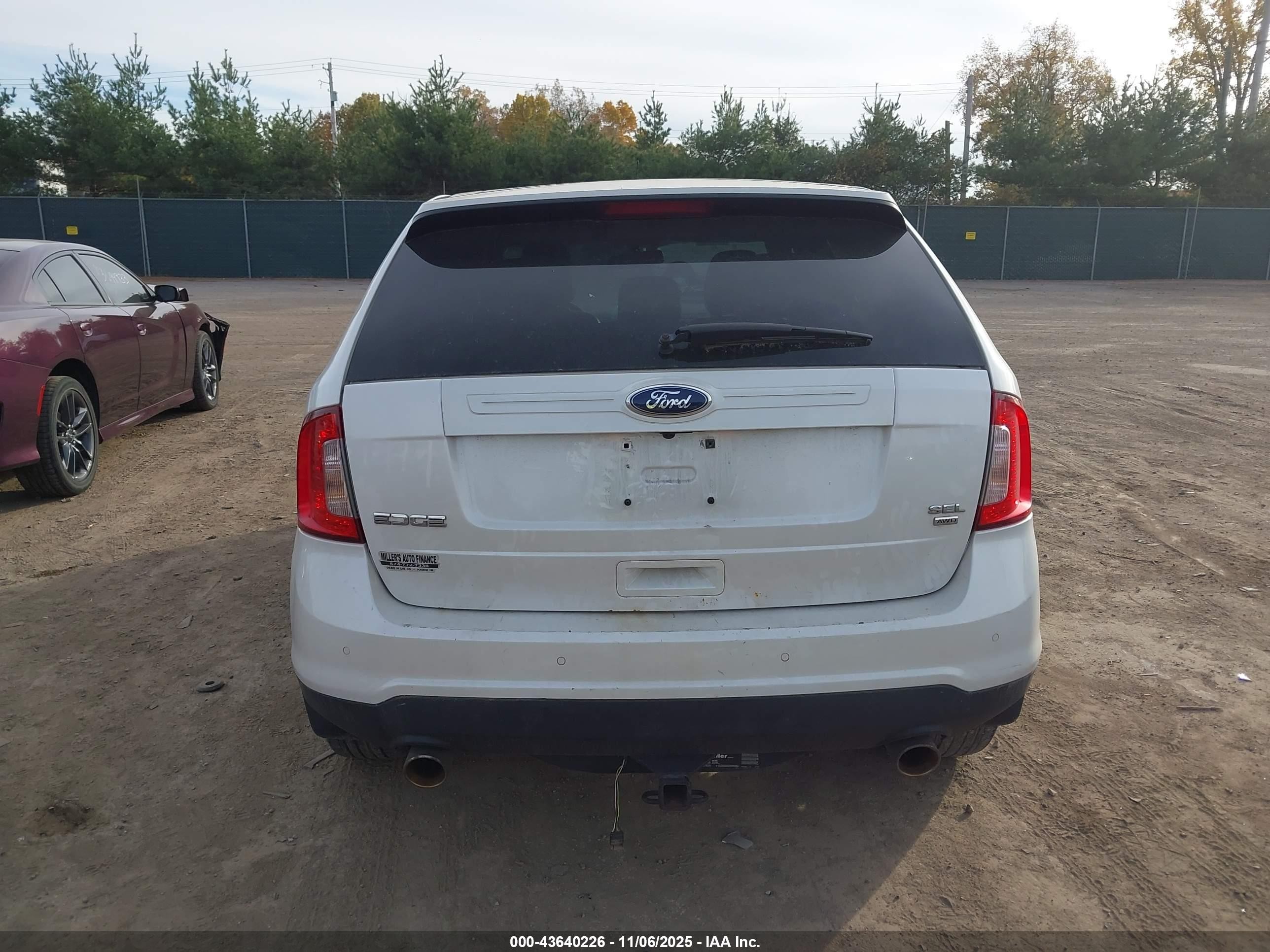 2013 Ford Edge Sel White vin: 2FMDK4JC4DBC05039
