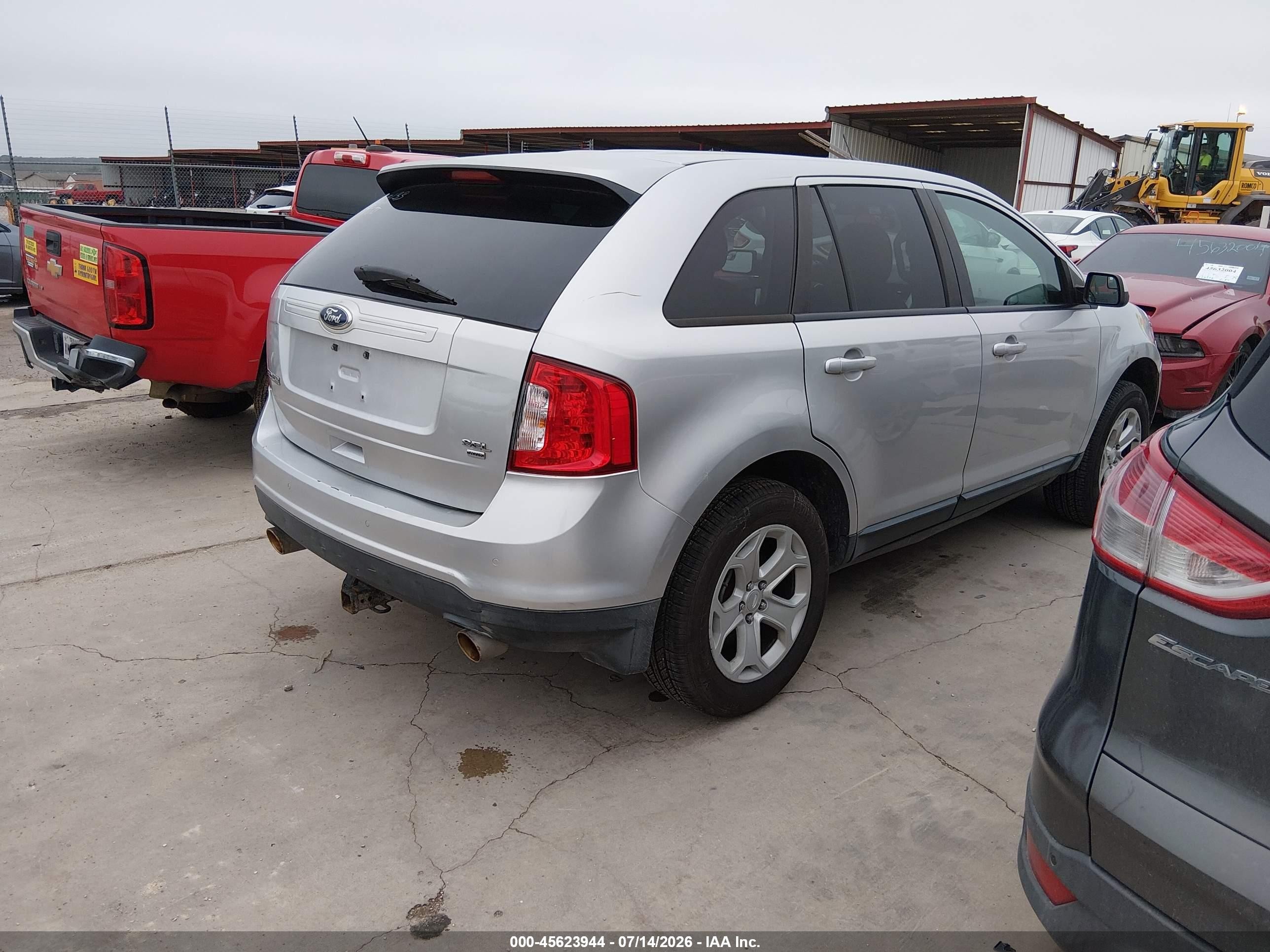 2013 Ford Edge Sel Silver vin: 2FMDK4JC4DBA38469