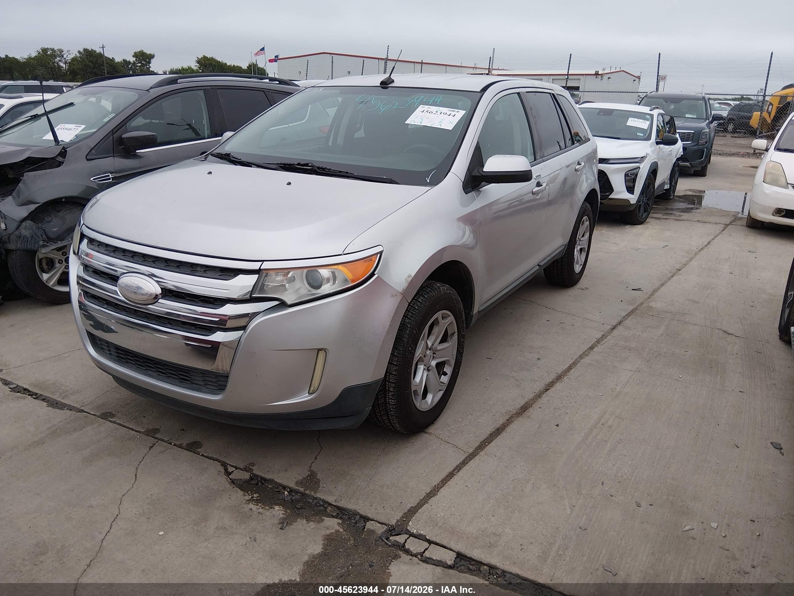 2013 Ford Edge Sel Silver vin: 2FMDK4JC4DBA38469