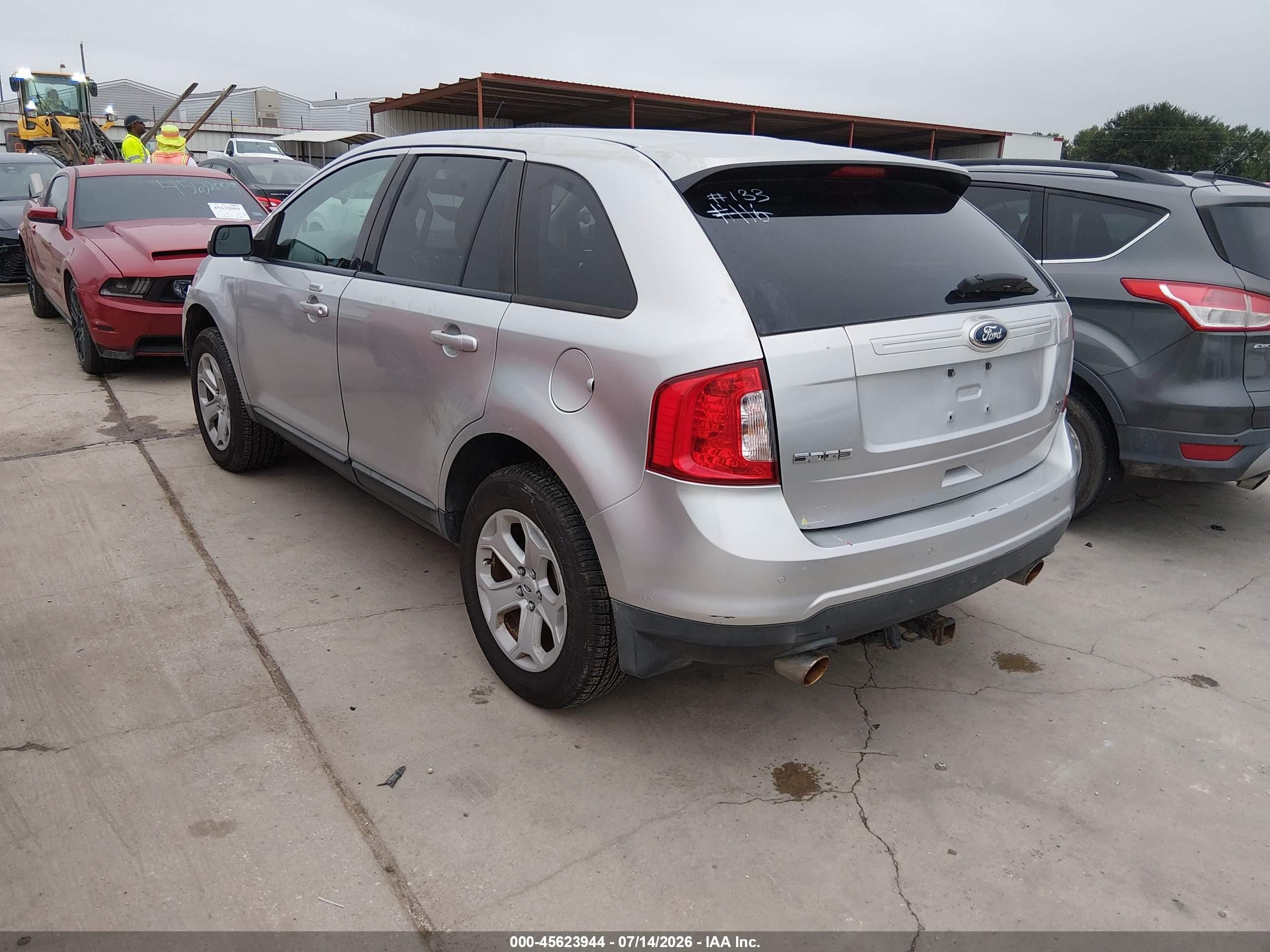 2013 Ford Edge Sel Silver vin: 2FMDK4JC4DBA38469