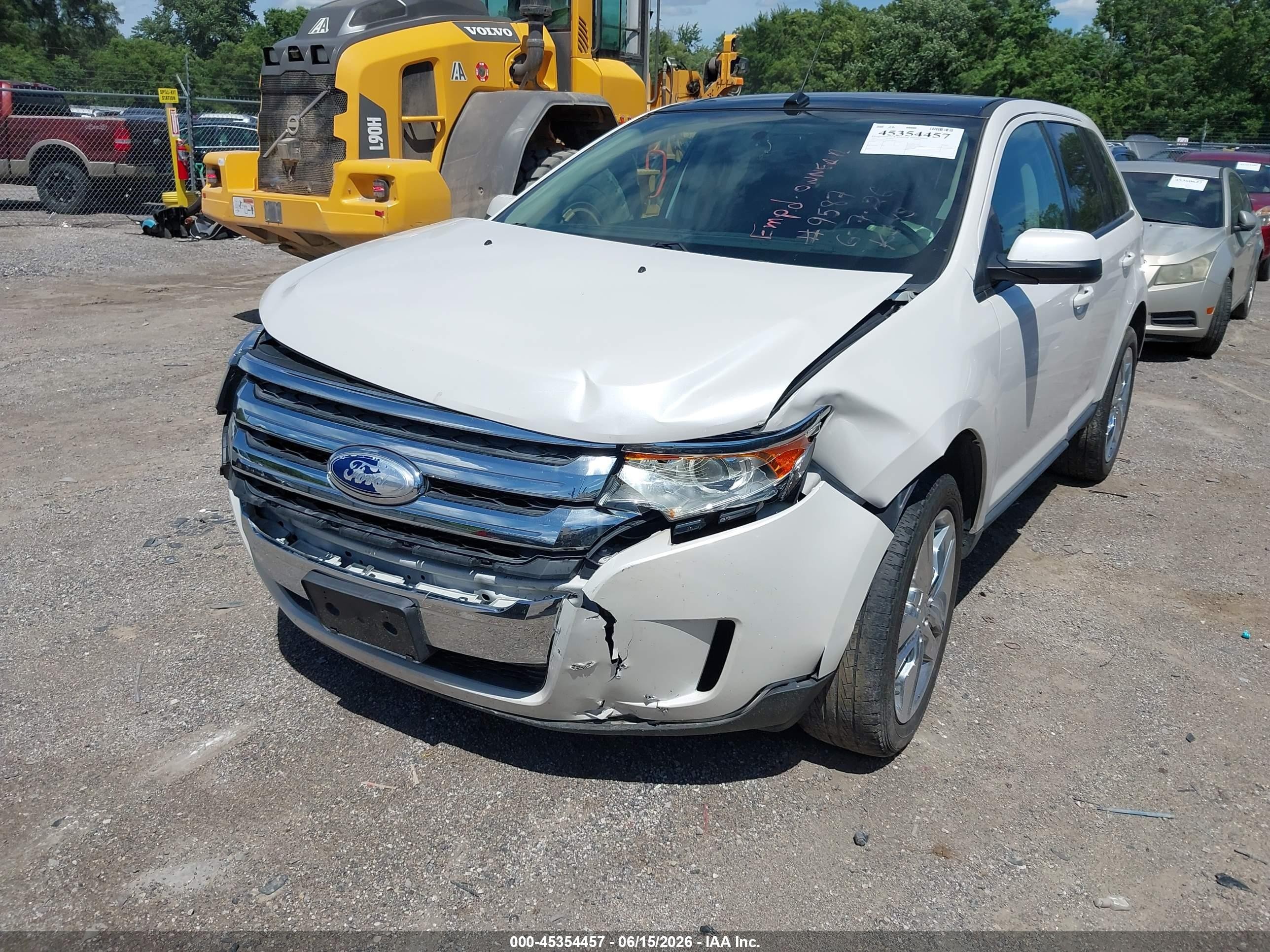 2013 Ford Edge Sel White vin: 2FMDK4JC4DBA38794