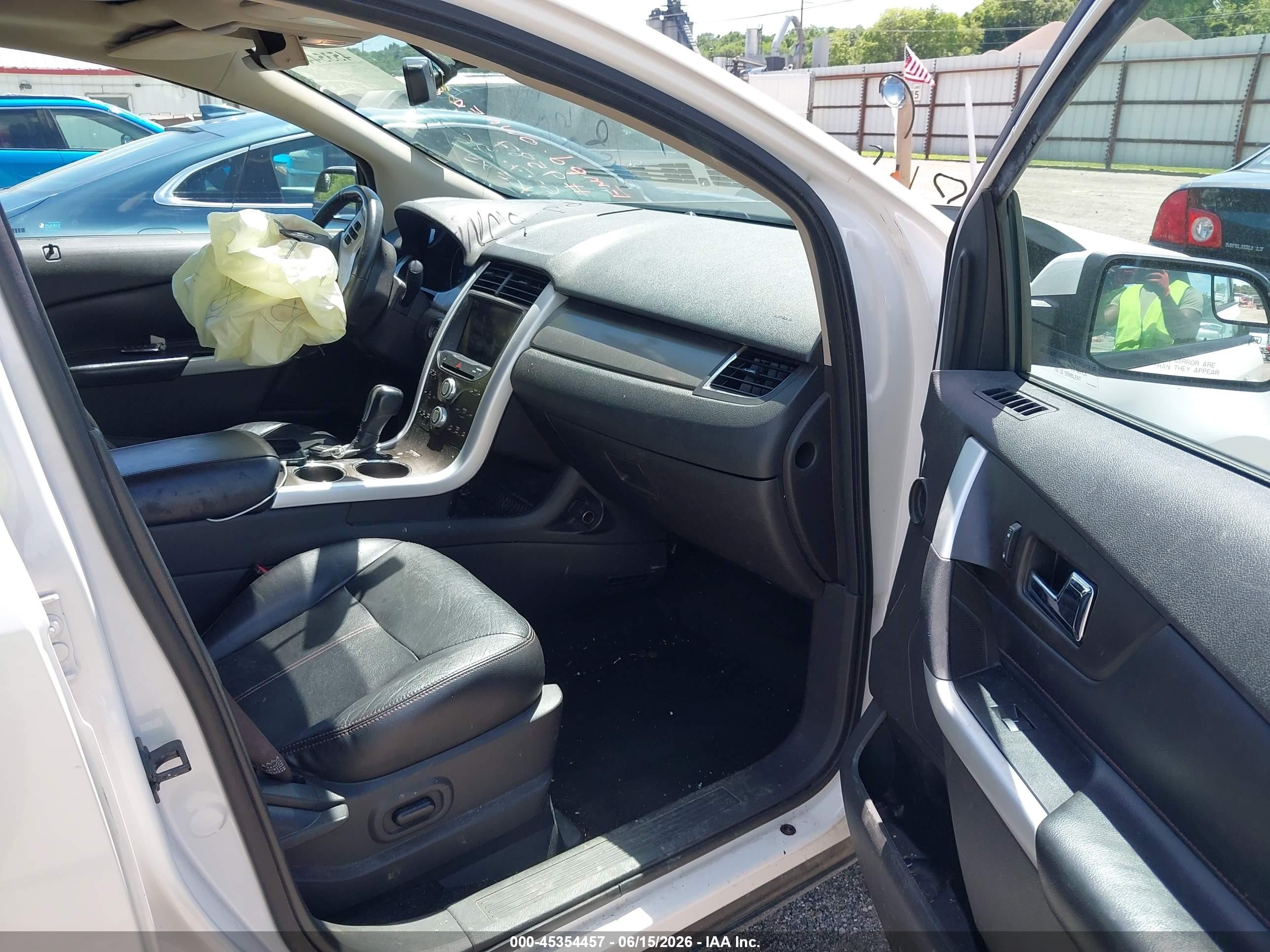 2013 Ford Edge Sel White vin: 2FMDK4JC4DBA38794