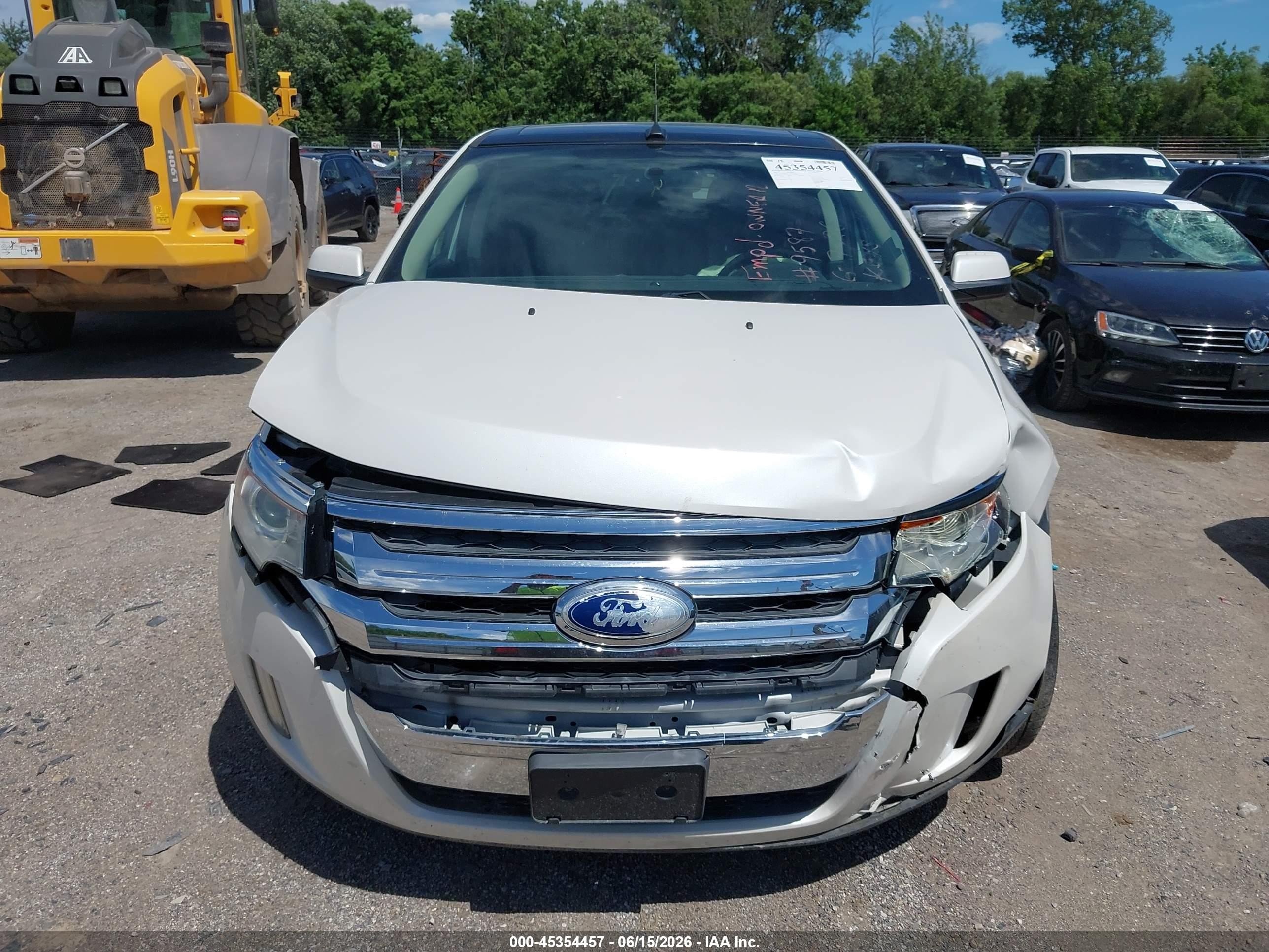 2013 Ford Edge Sel White vin: 2FMDK4JC4DBA38794