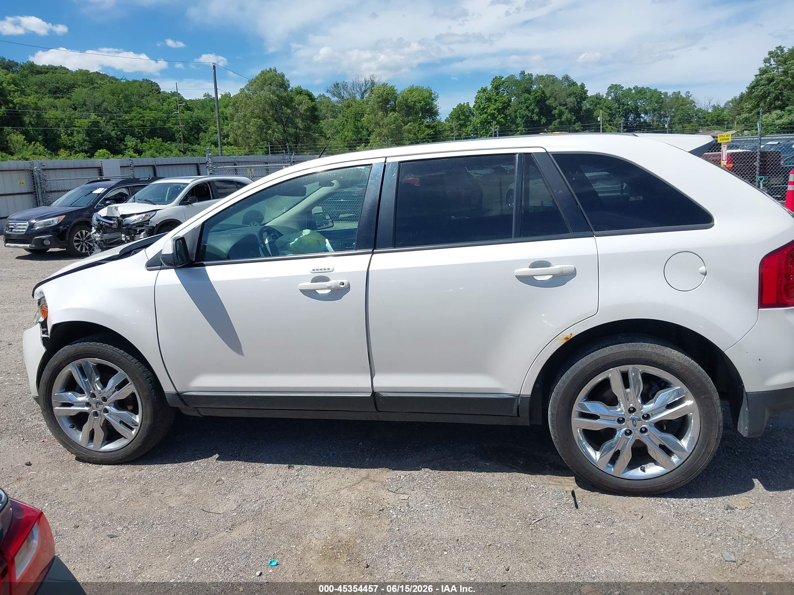 2013 Ford Edge Sel White vin: 2FMDK4JC4DBA38794