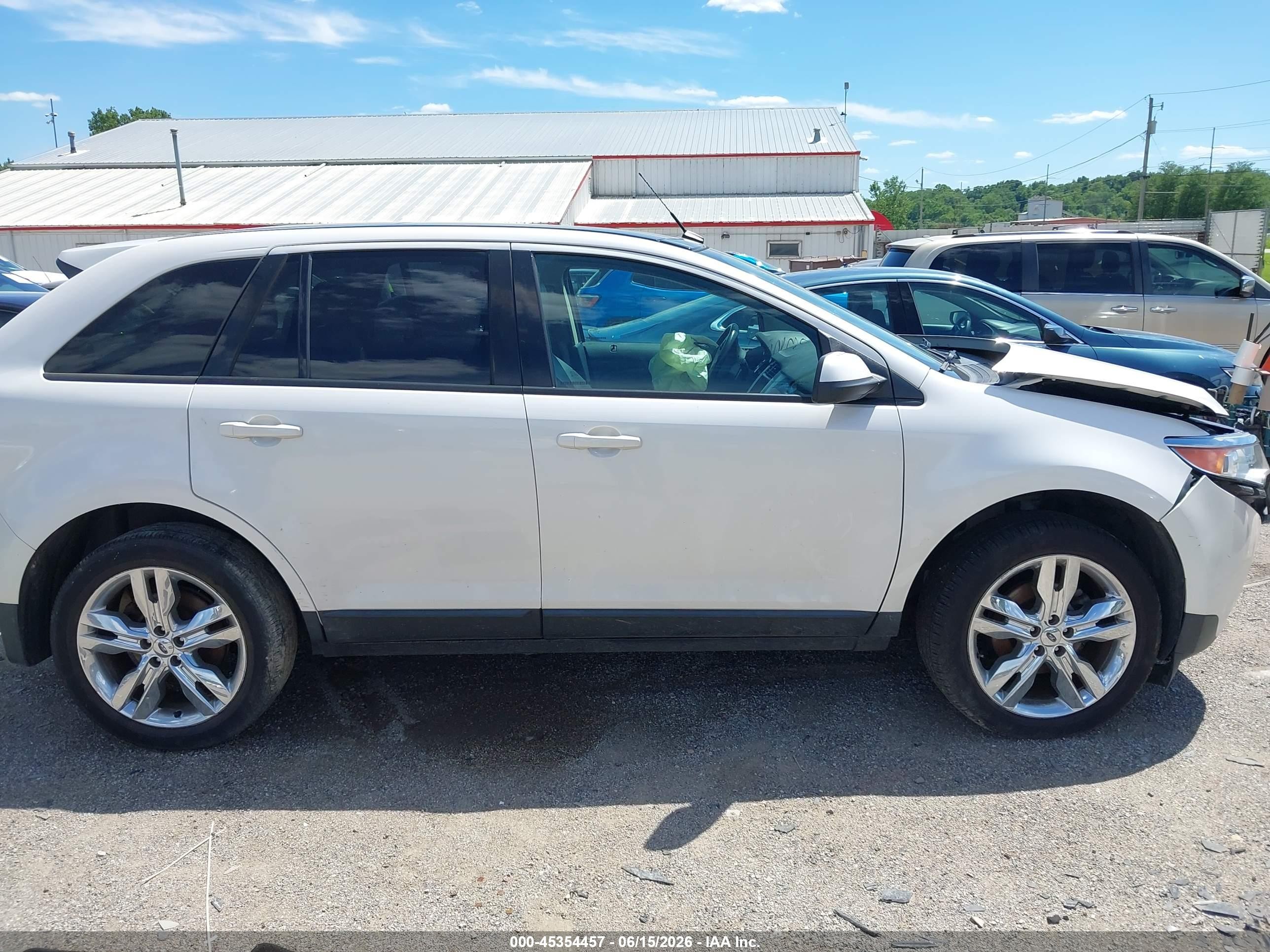 2013 Ford Edge Sel White vin: 2FMDK4JC4DBA38794