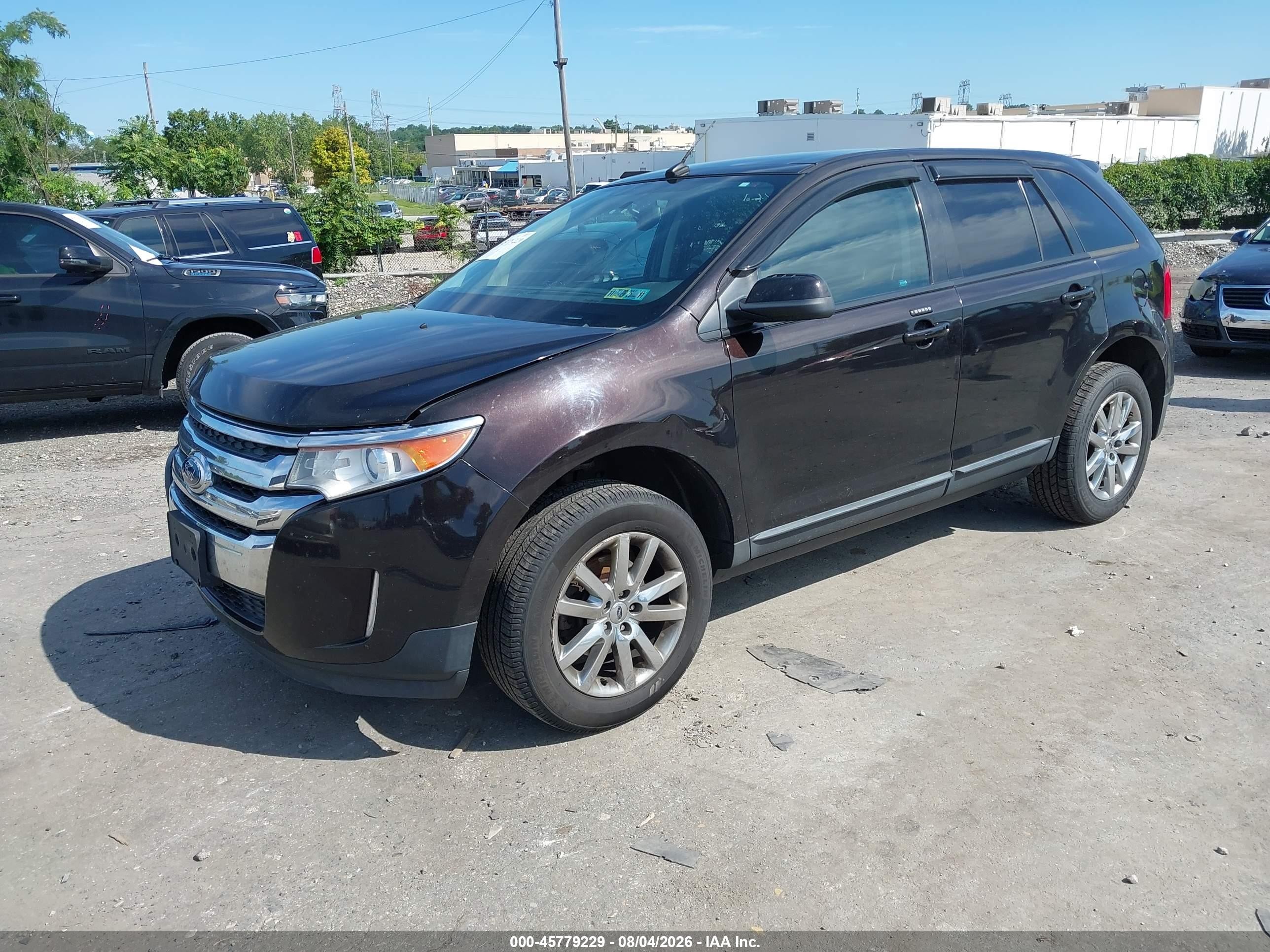 2013 Ford Edge Sel Burgundy vin: 2FMDK4JC4DBA60360