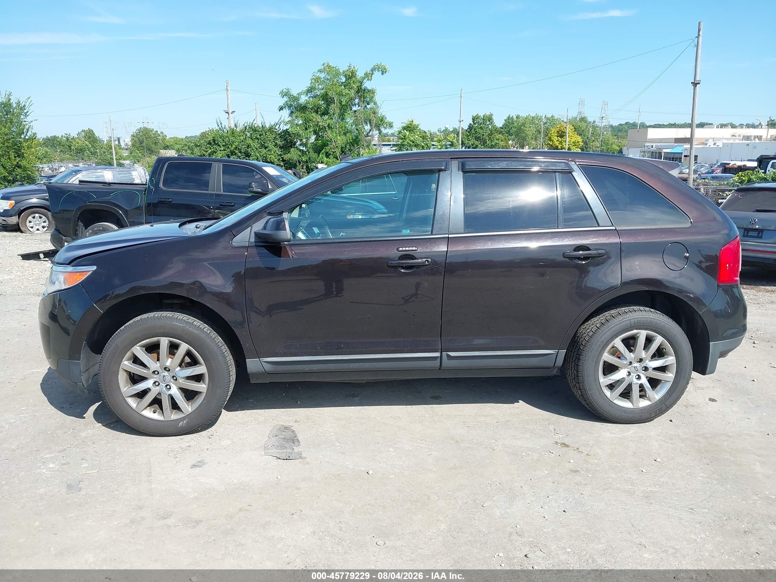 2013 Ford Edge Sel Burgundy vin: 2FMDK4JC4DBA60360