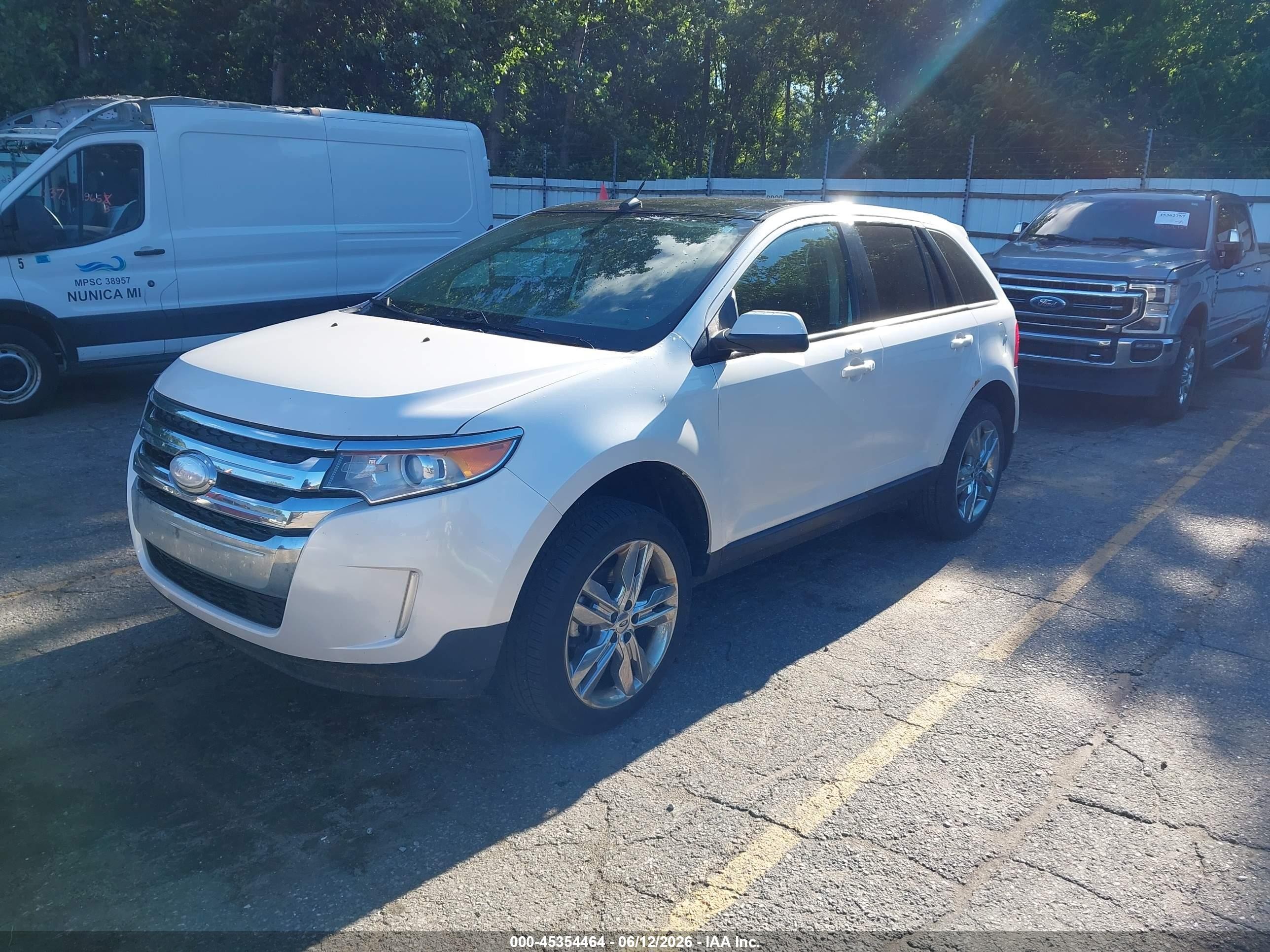2013 Ford Edge Sel White vin: 2FMDK4JC4DBA69687