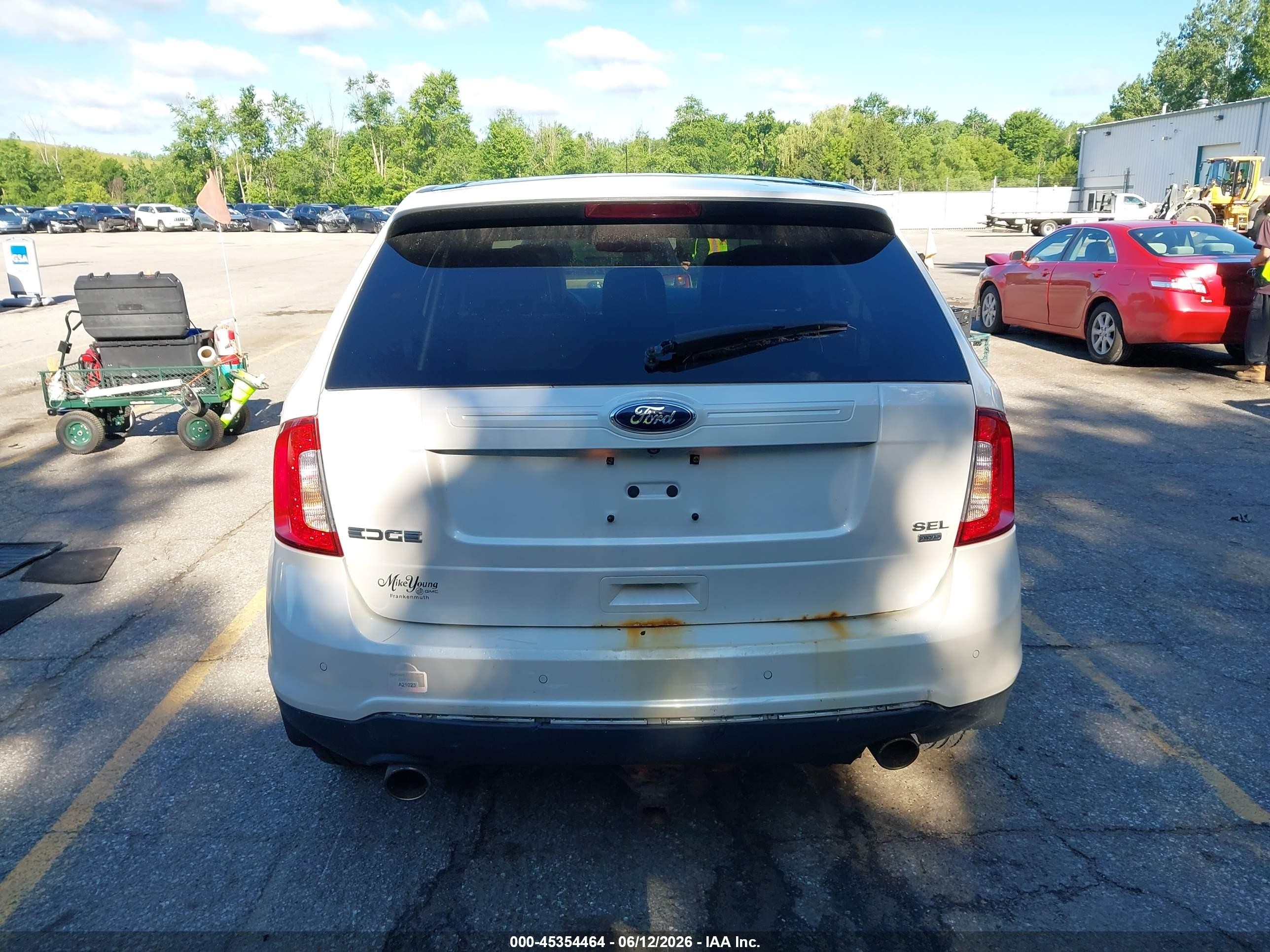 2013 Ford Edge Sel White vin: 2FMDK4JC4DBA69687
