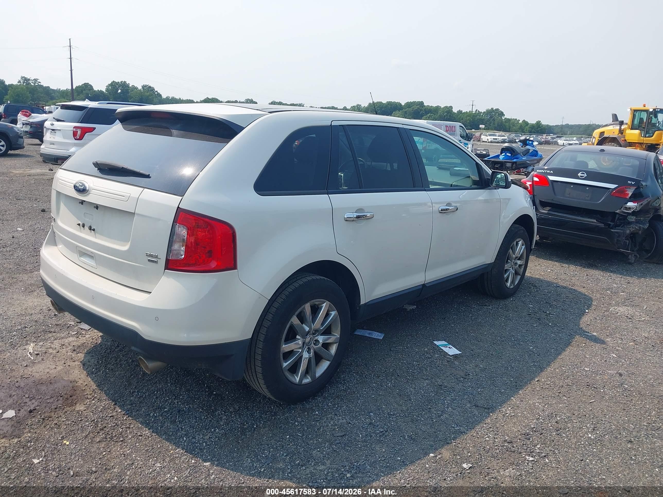 2013 Ford Edge Sel White vin: 2FMDK4JC4DBB34019