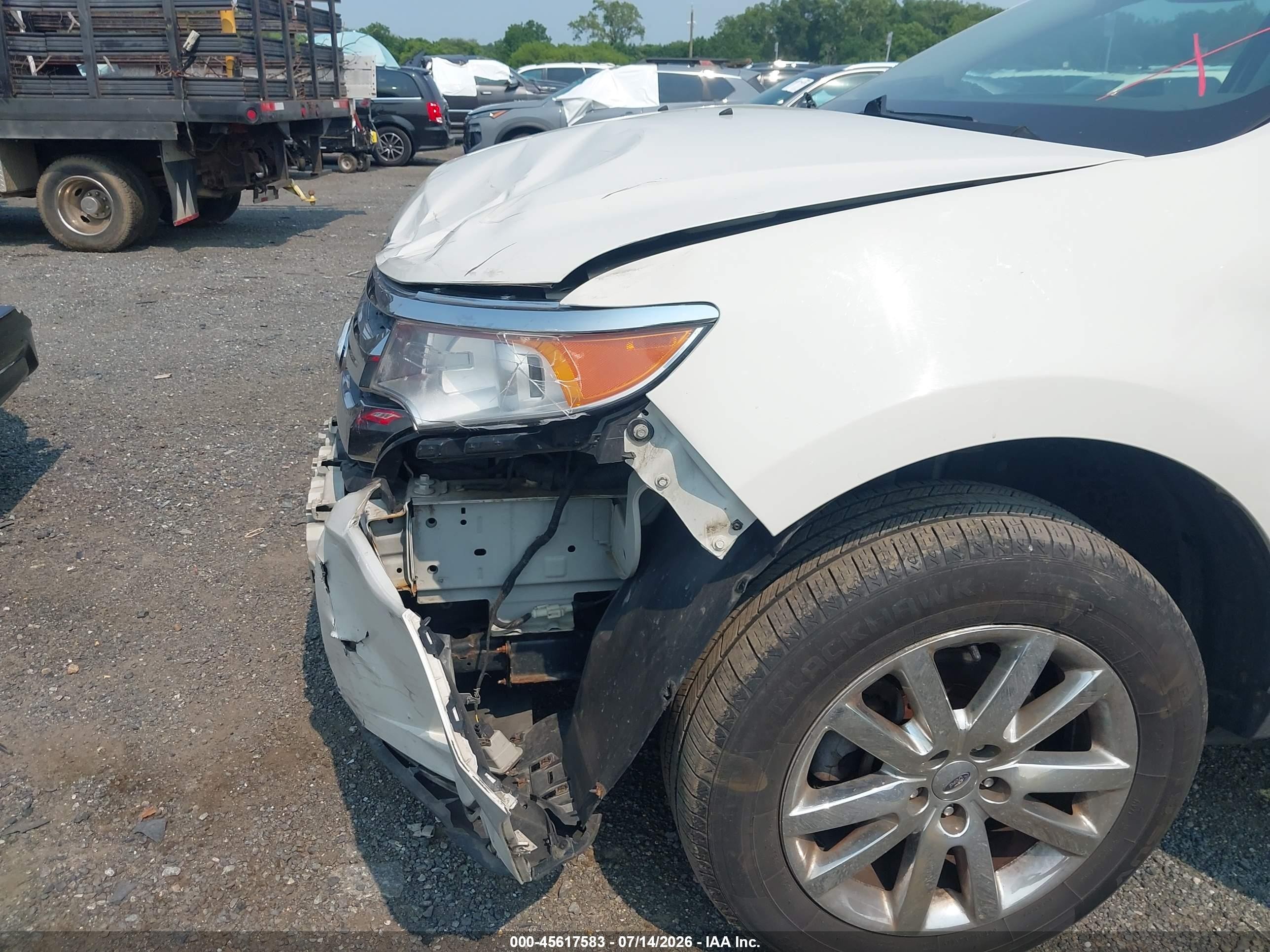 2013 Ford Edge Sel White vin: 2FMDK4JC4DBB34019