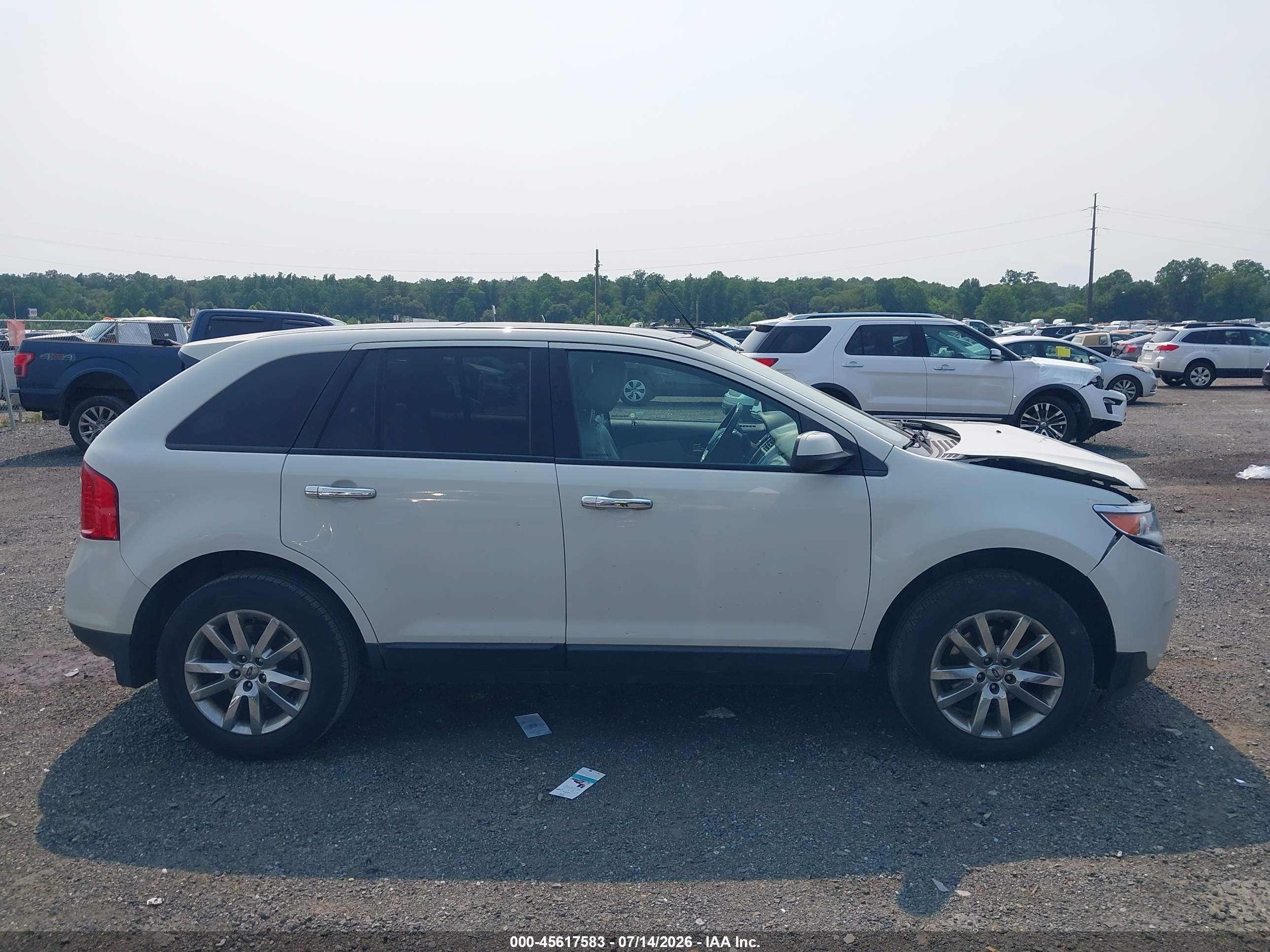 2013 Ford Edge Sel White vin: 2FMDK4JC4DBB34019
