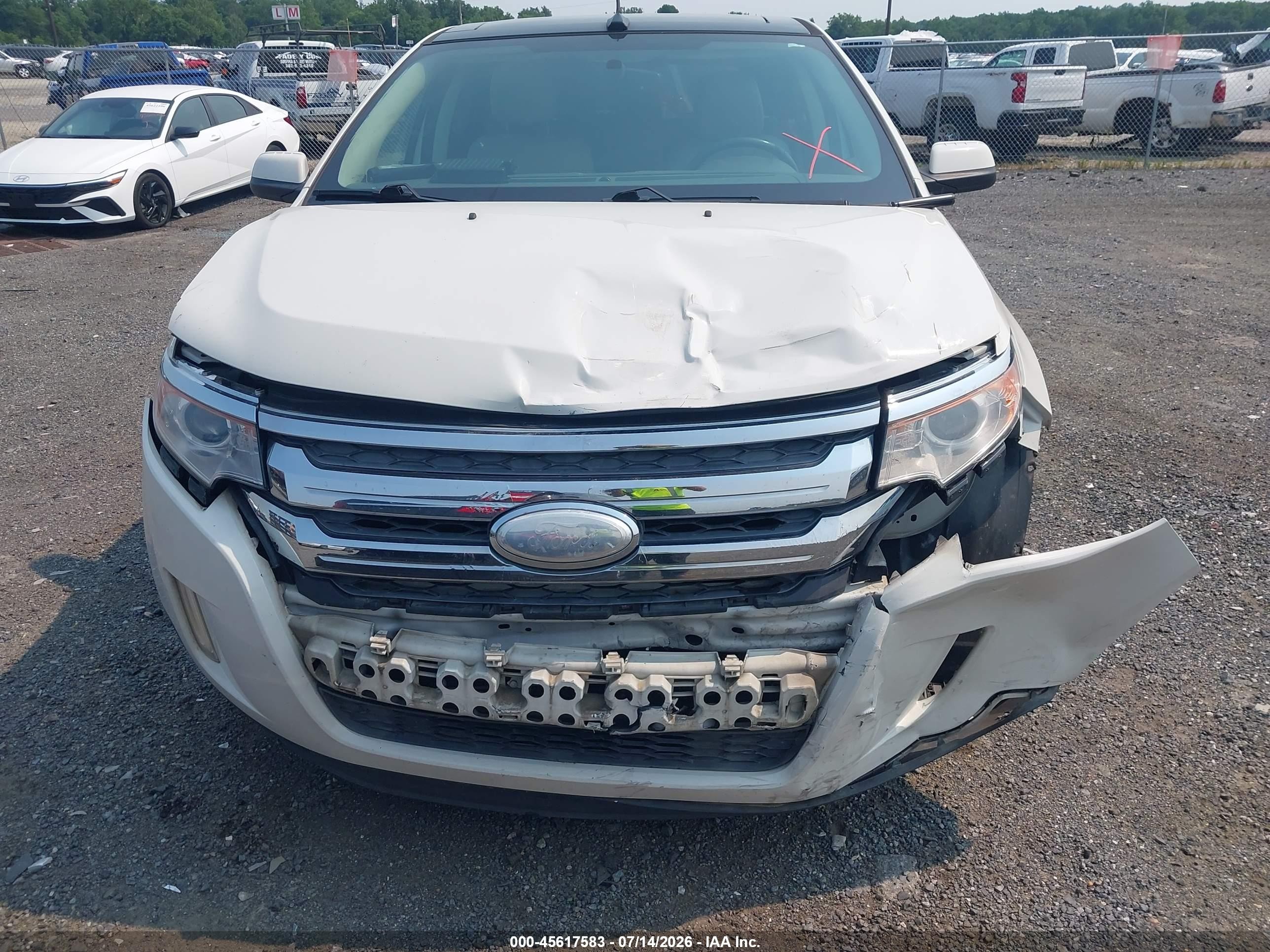 2013 Ford Edge Sel White vin: 2FMDK4JC4DBB34019