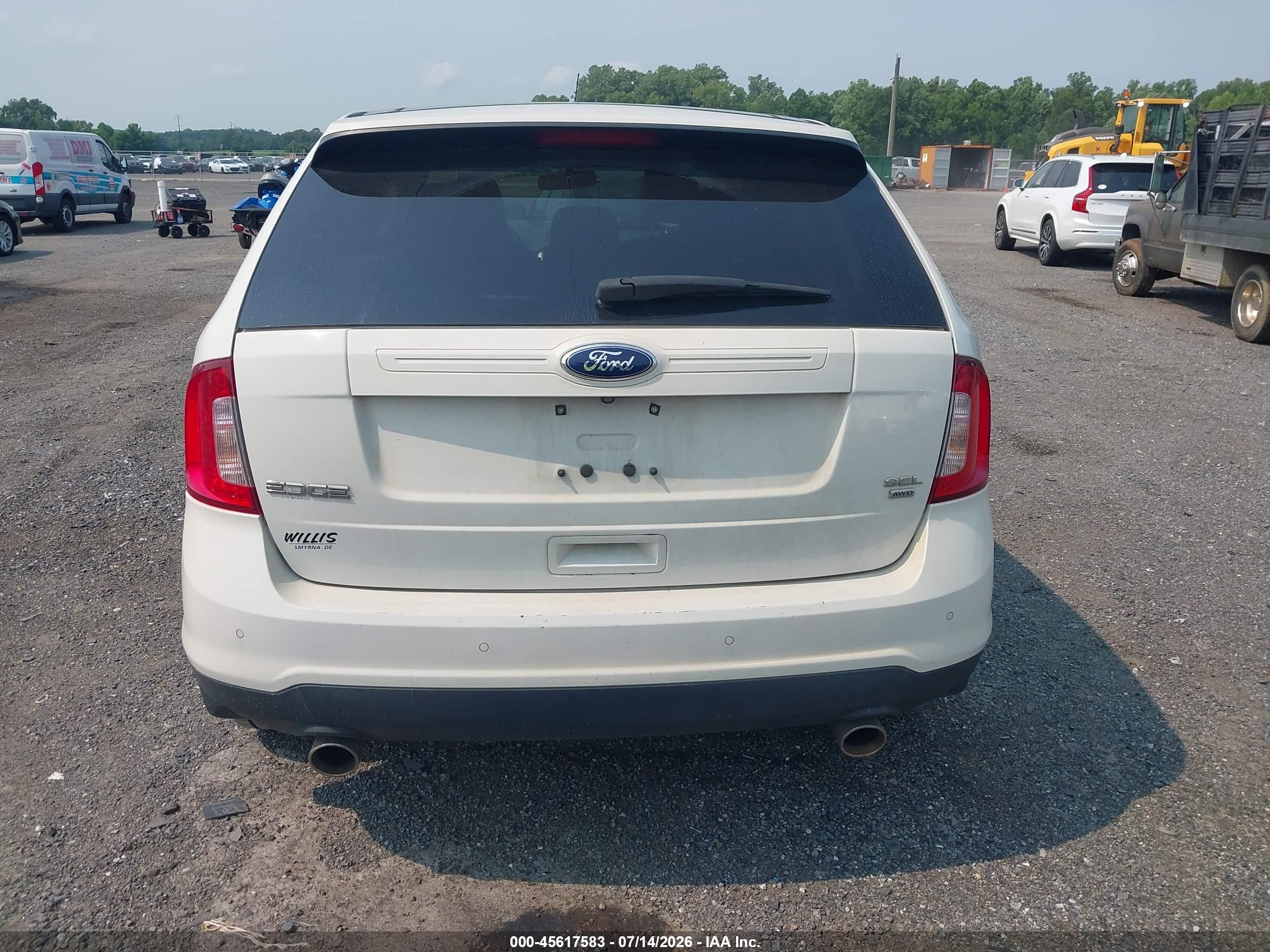 2013 Ford Edge Sel White vin: 2FMDK4JC4DBB34019