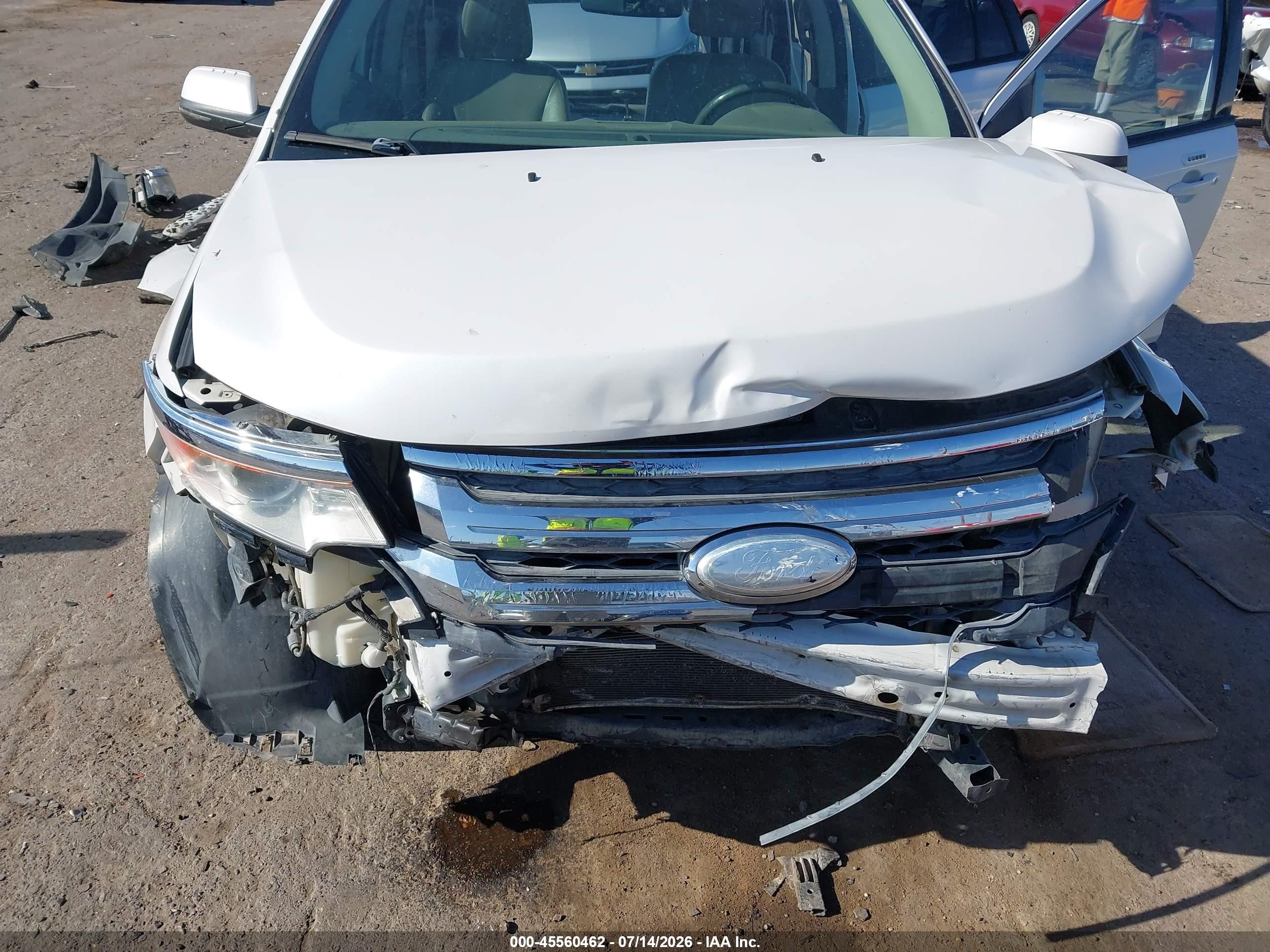 2013 Ford Edge Sel White vin: 2FMDK4JC4DBB59308