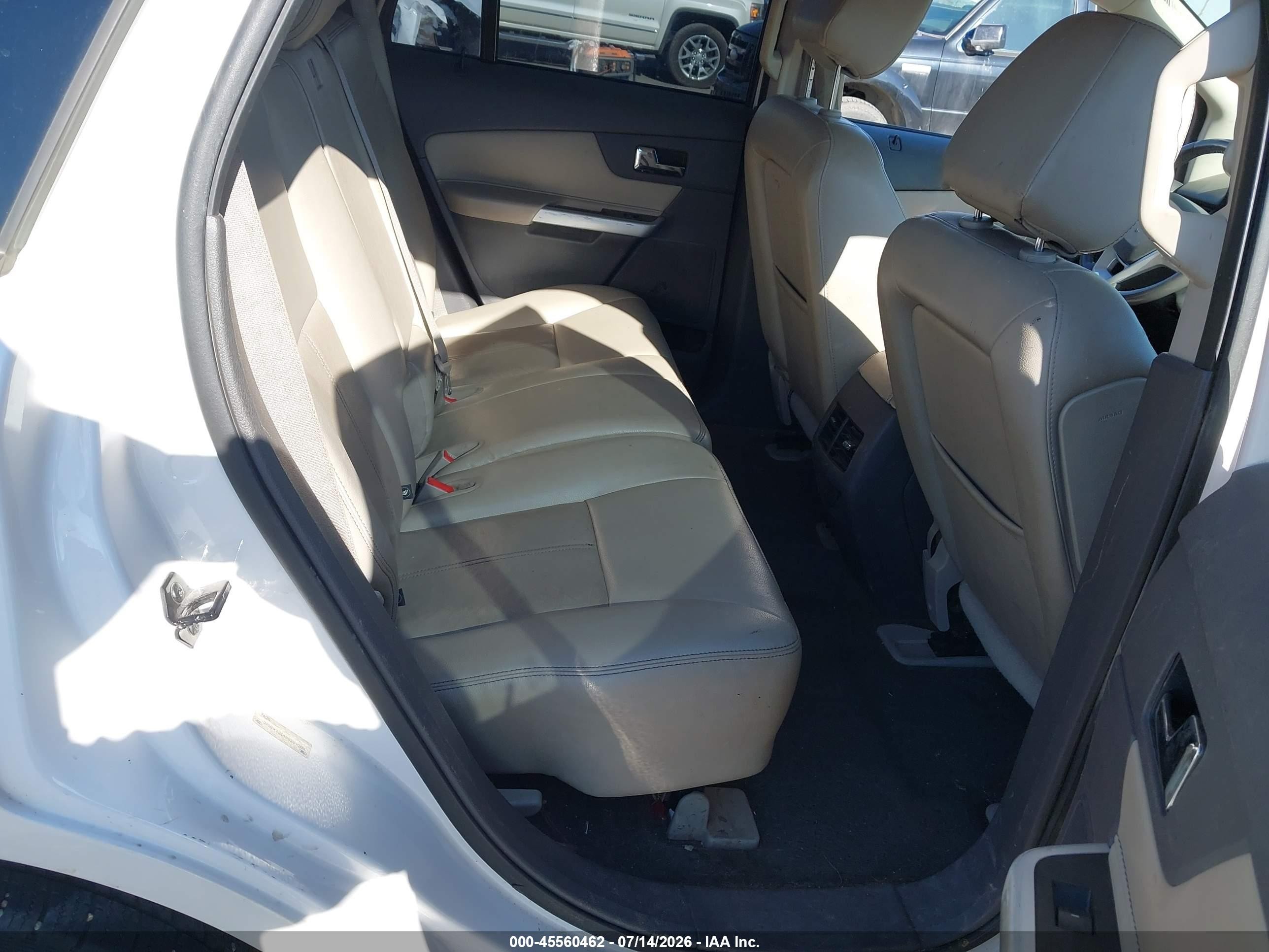 2013 Ford Edge Sel White vin: 2FMDK4JC4DBB59308