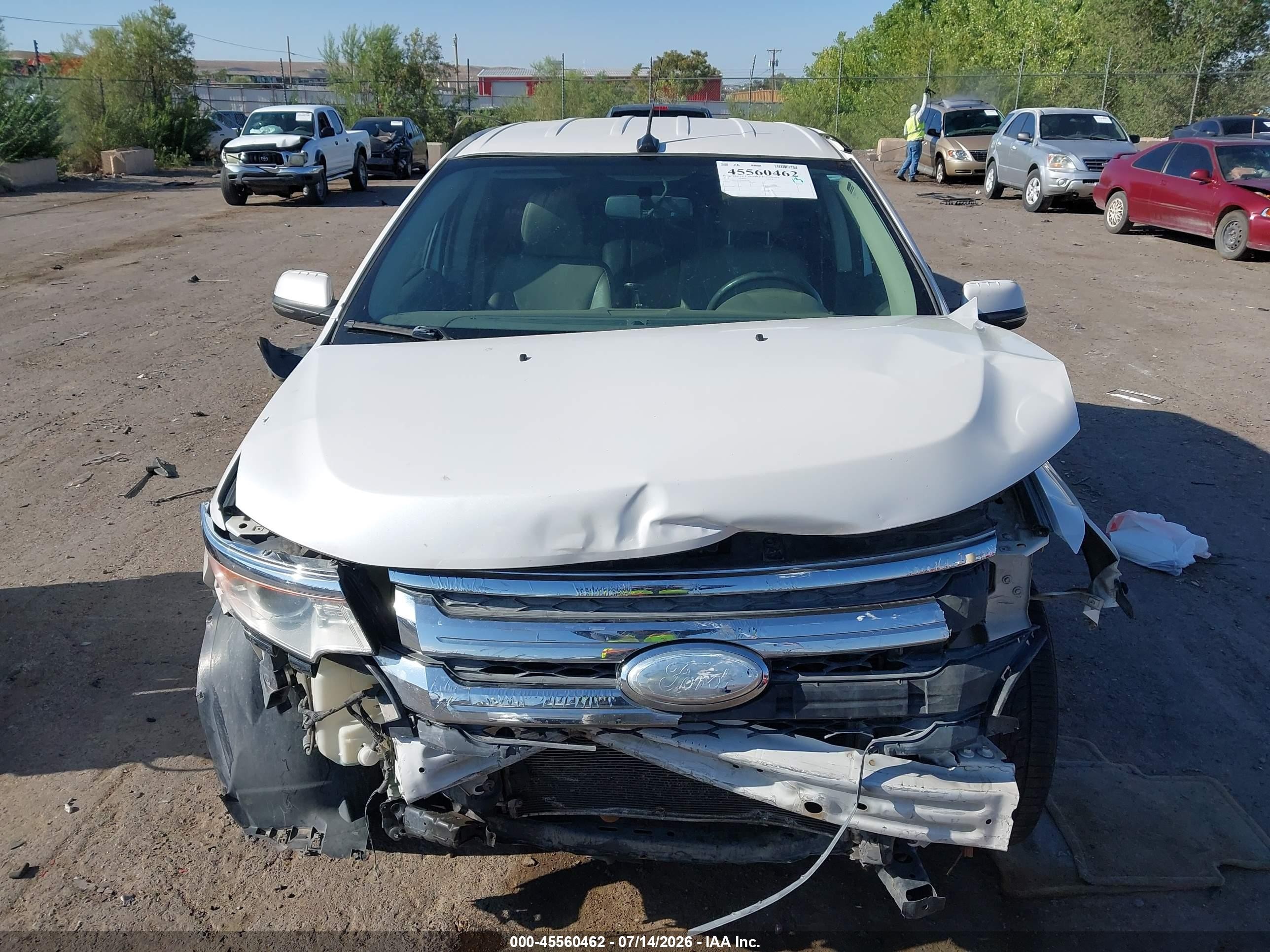 2013 Ford Edge Sel White vin: 2FMDK4JC4DBB59308