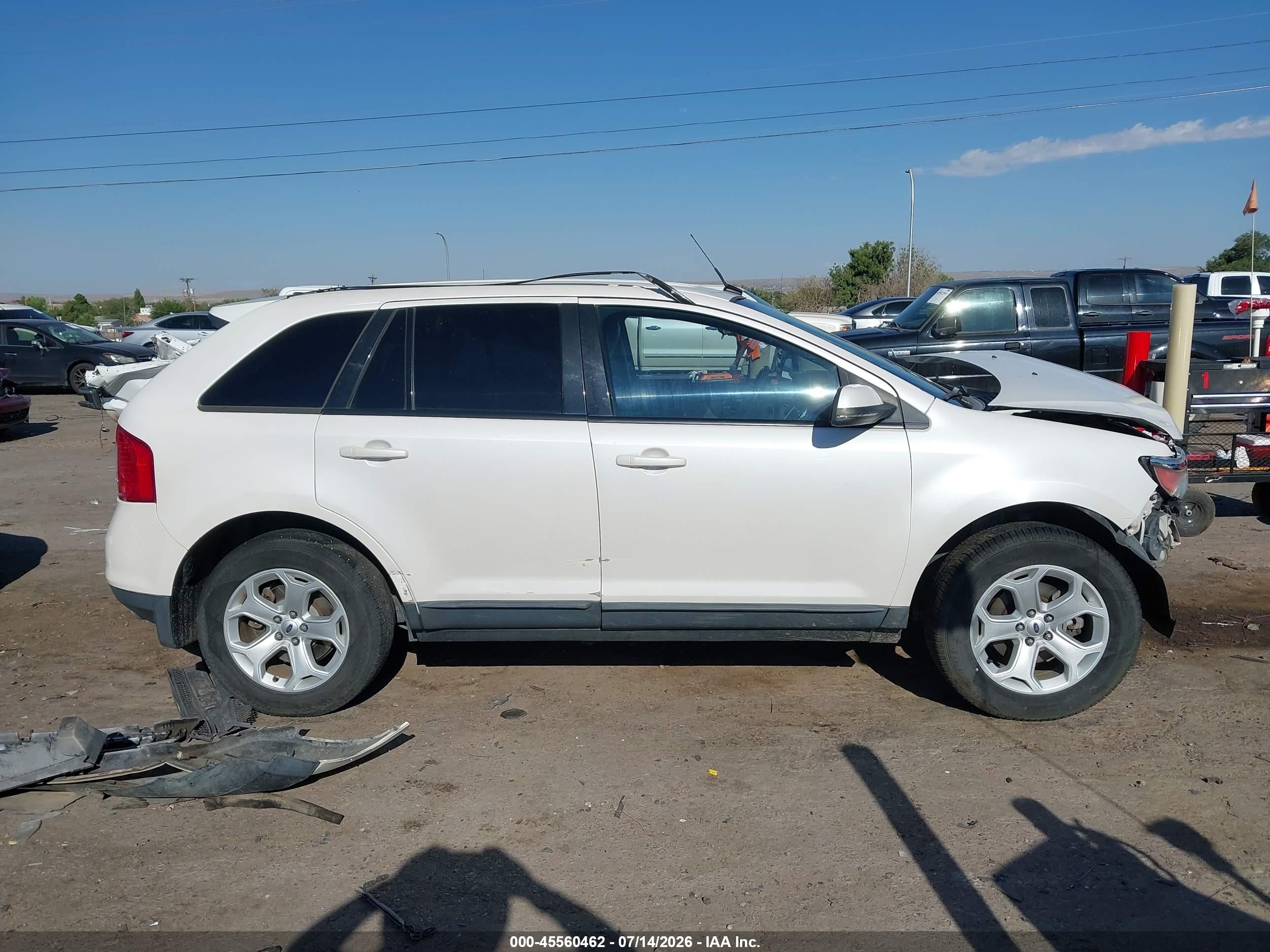 2013 Ford Edge Sel White vin: 2FMDK4JC4DBB59308