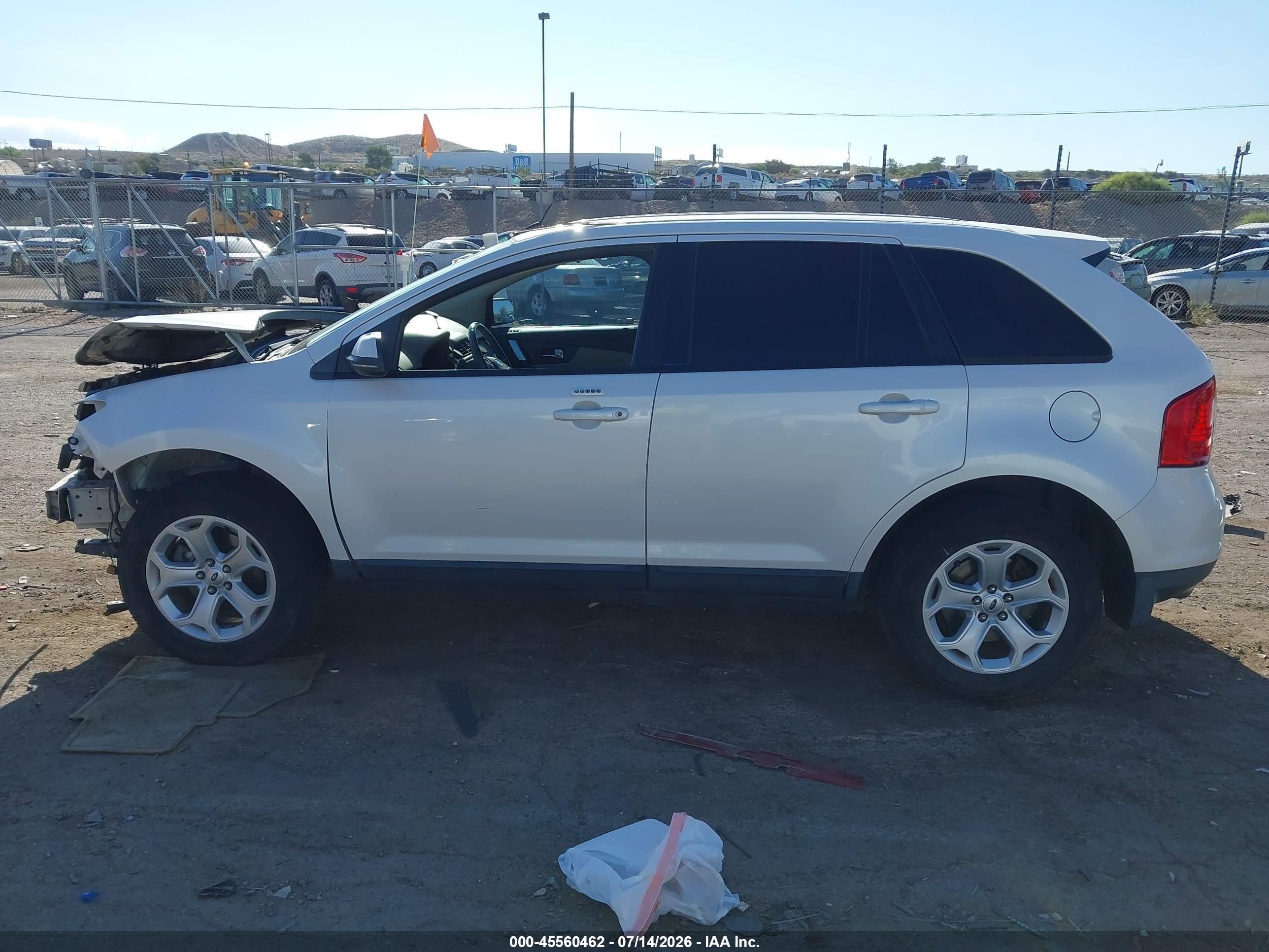 2013 Ford Edge Sel White vin: 2FMDK4JC4DBB59308