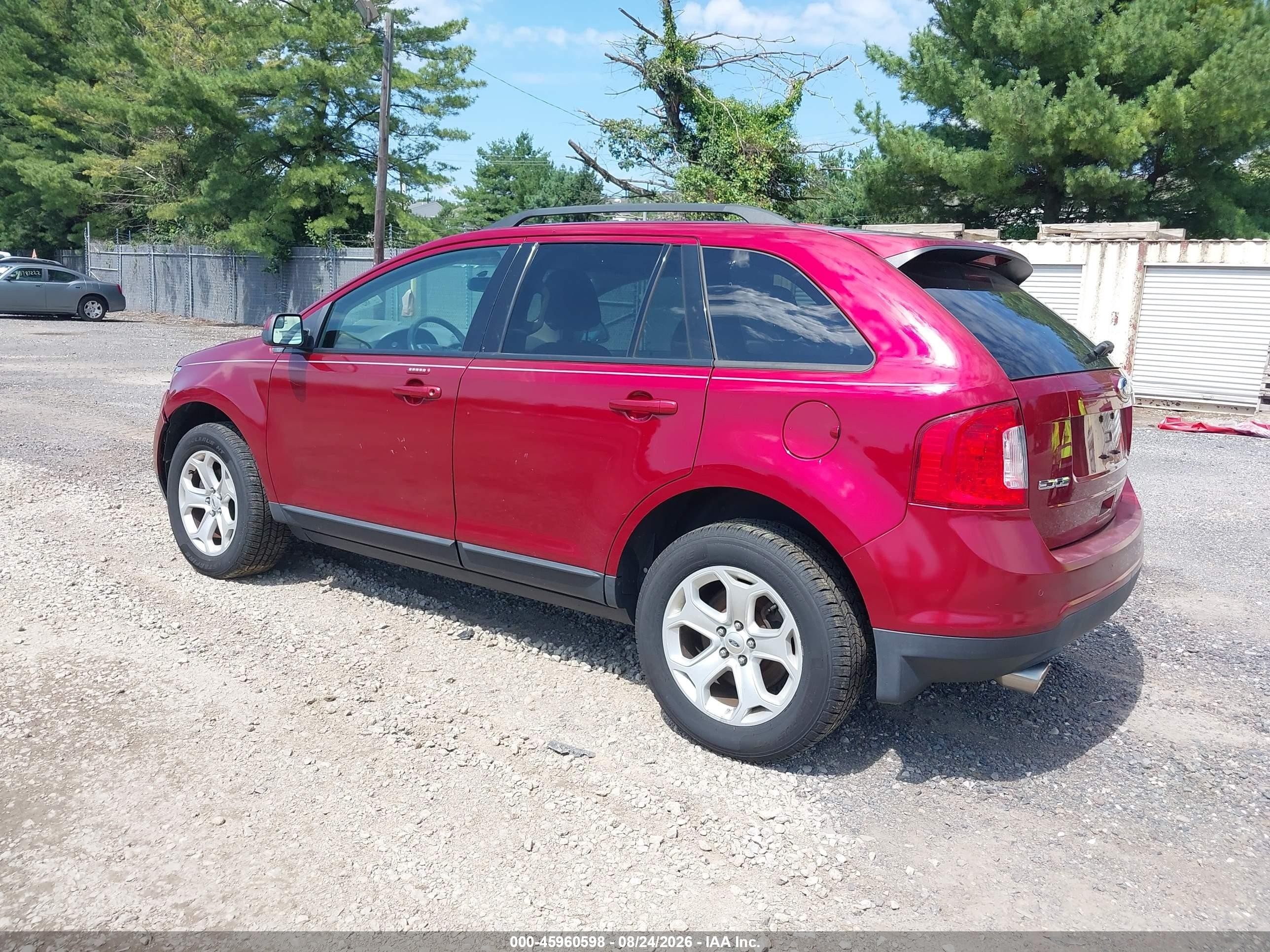 2013 Ford Edge Sel Red vin: 2FMDK4JC4DBC50241