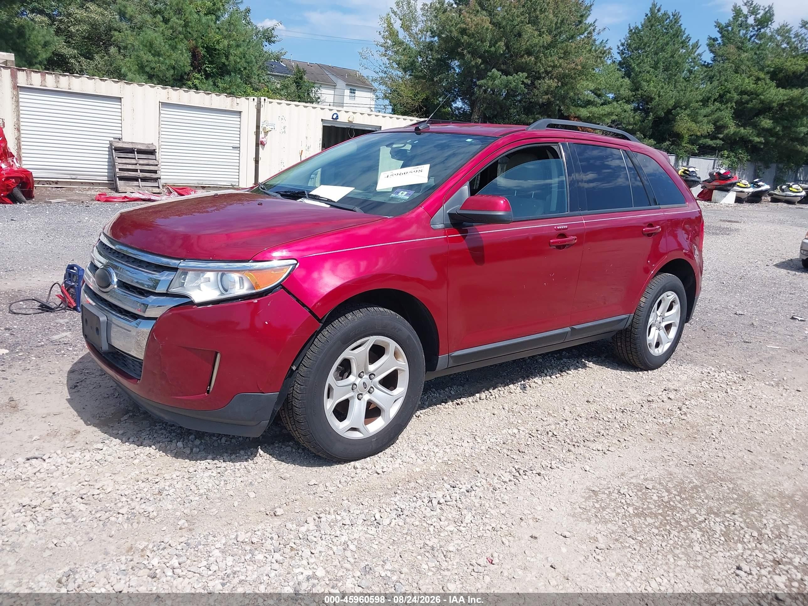 2013 Ford Edge Sel Red vin: 2FMDK4JC4DBC50241