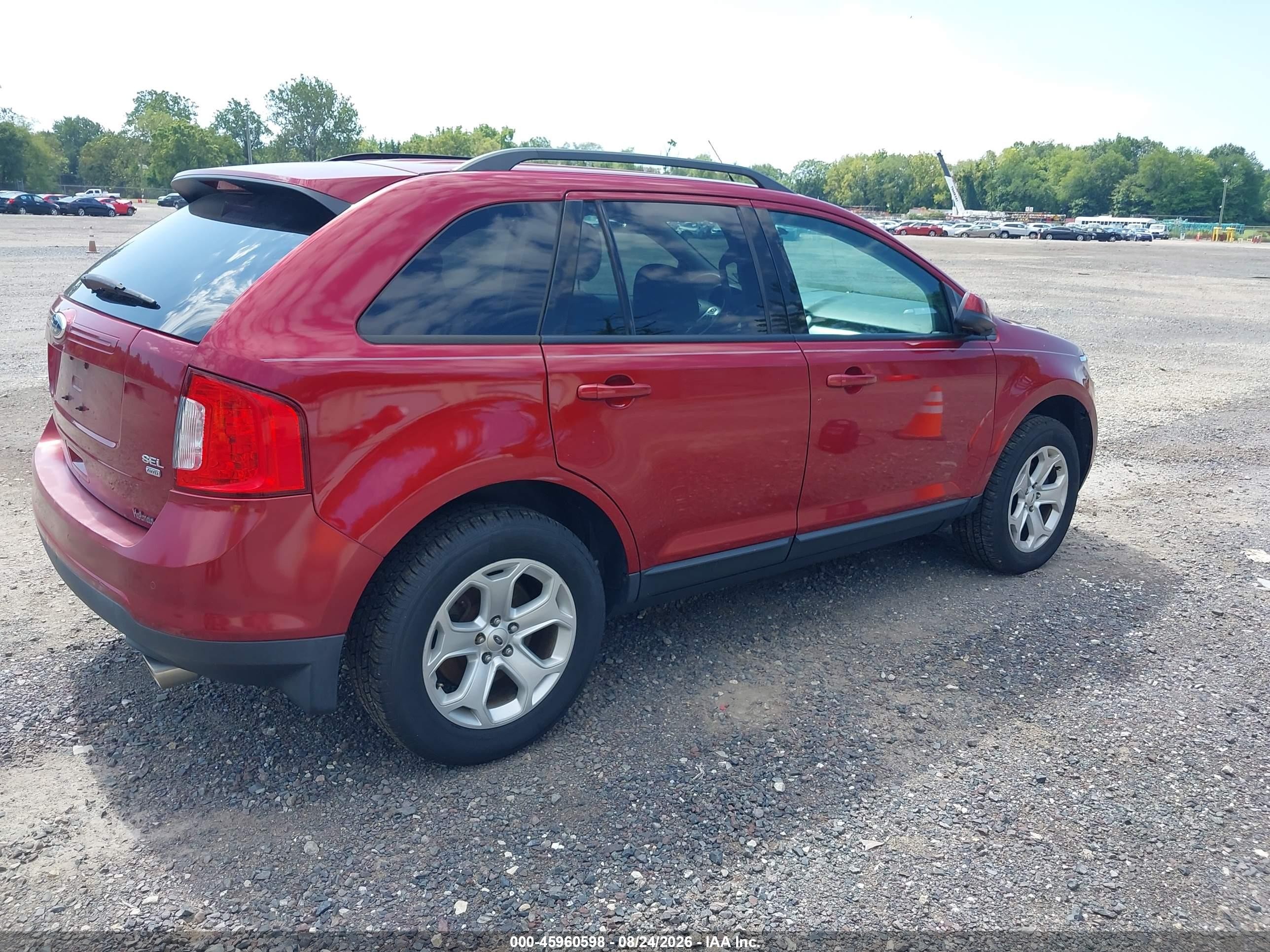 2013 Ford Edge Sel Red vin: 2FMDK4JC4DBC50241