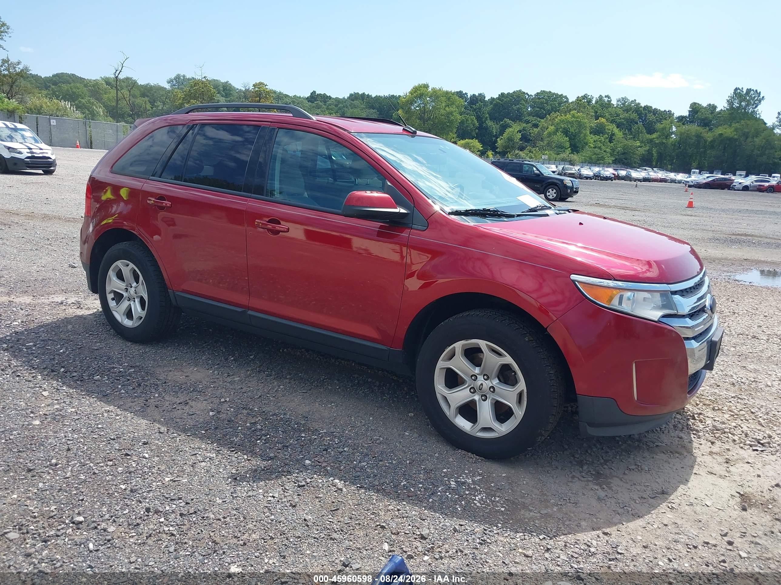 2013 Ford Edge Sel Red vin: 2FMDK4JC4DBC50241