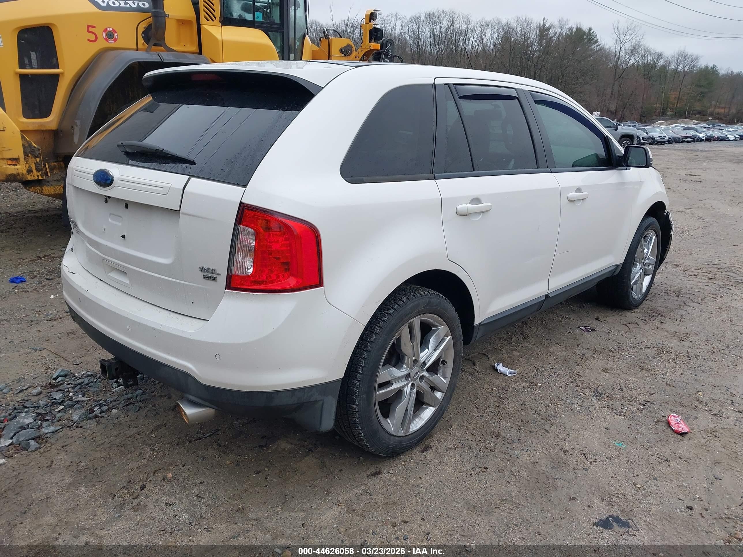 2013 Ford Edge Sel White vin: 2FMDK4JC4DBC60610