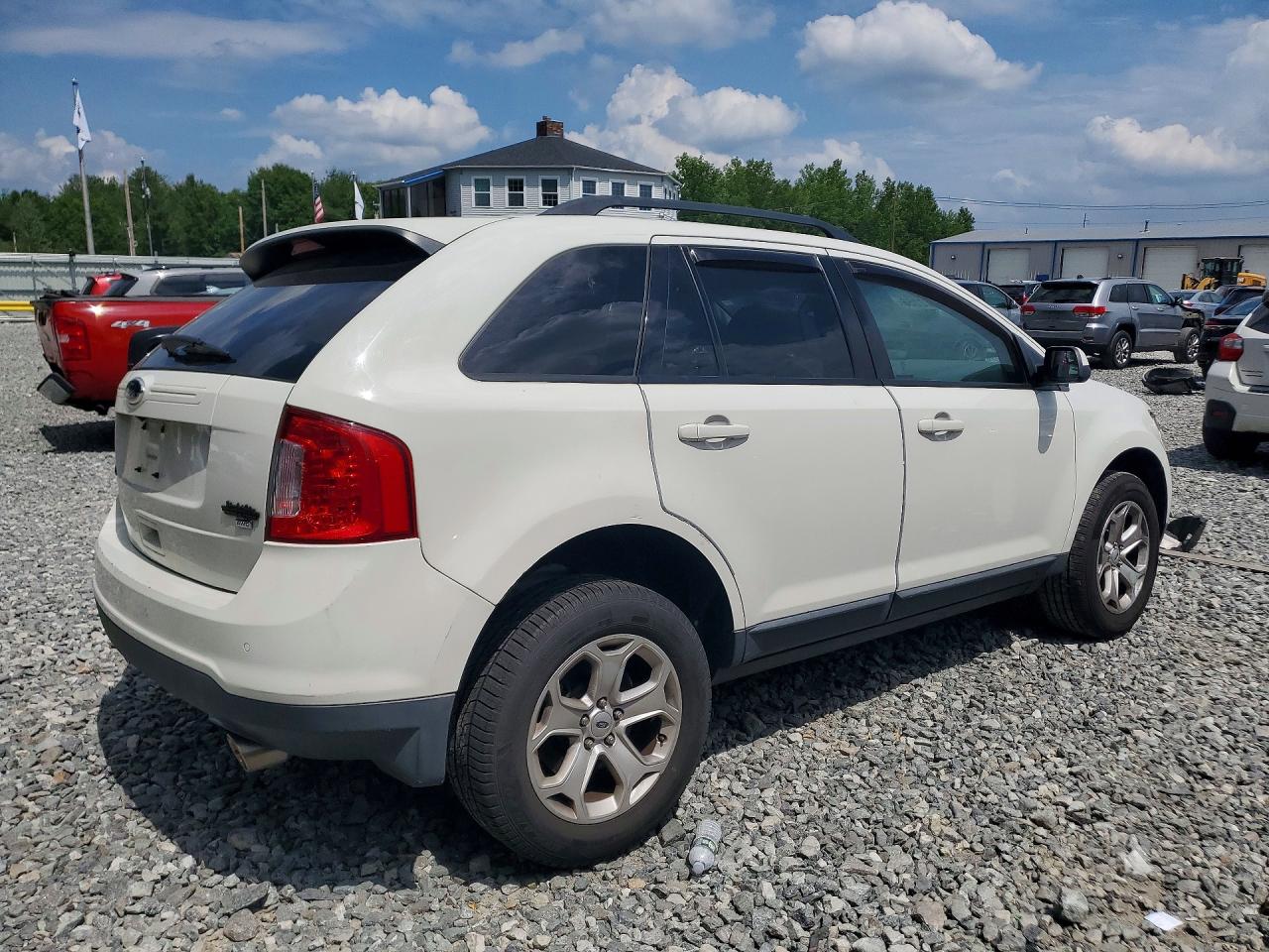 2013 Ford Edge Sel White vin: 2FMDK4JC4DBE09548