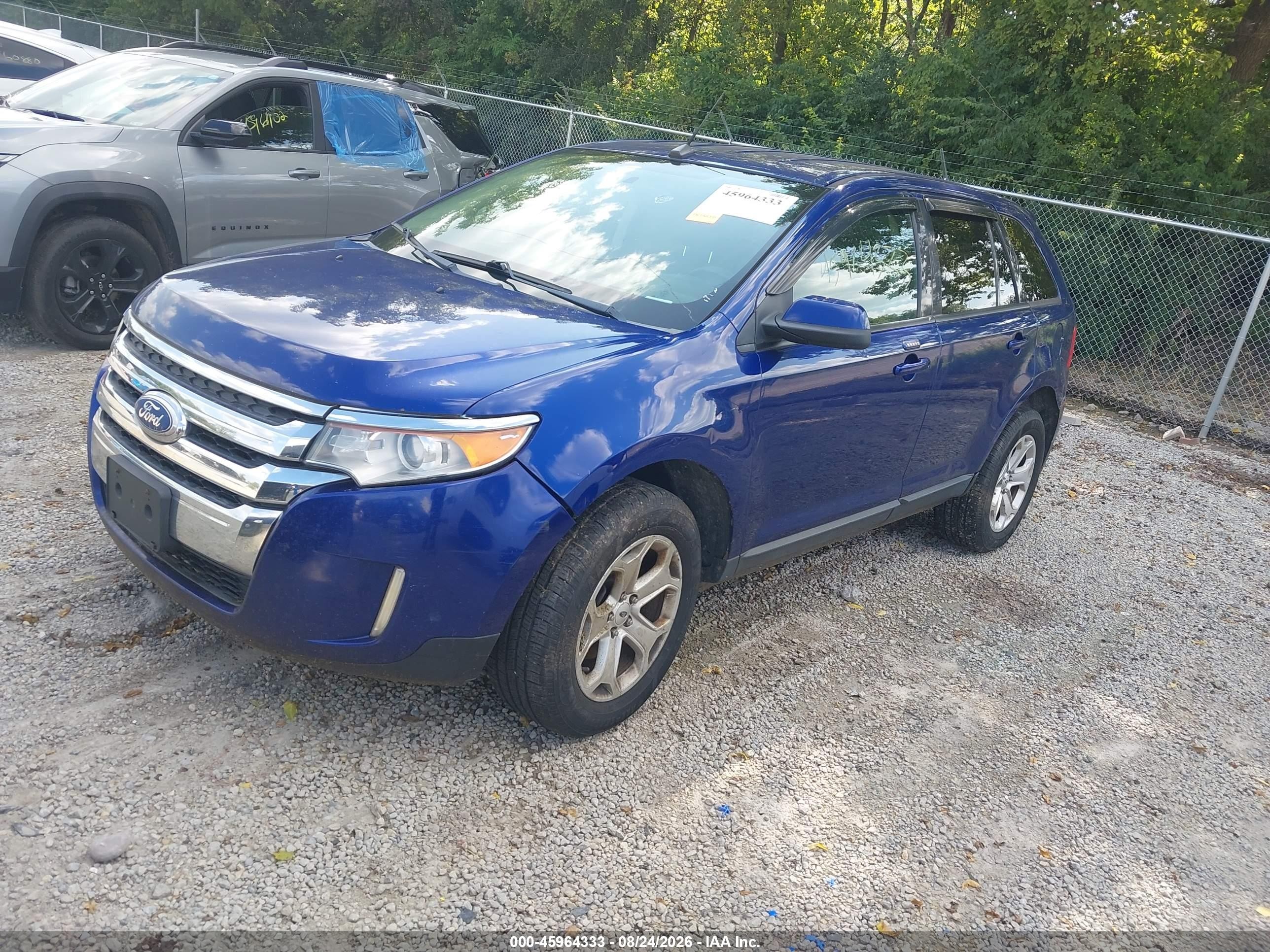 2014 Ford Edge Sel Blue vin: 2FMDK4JC4EBA37792