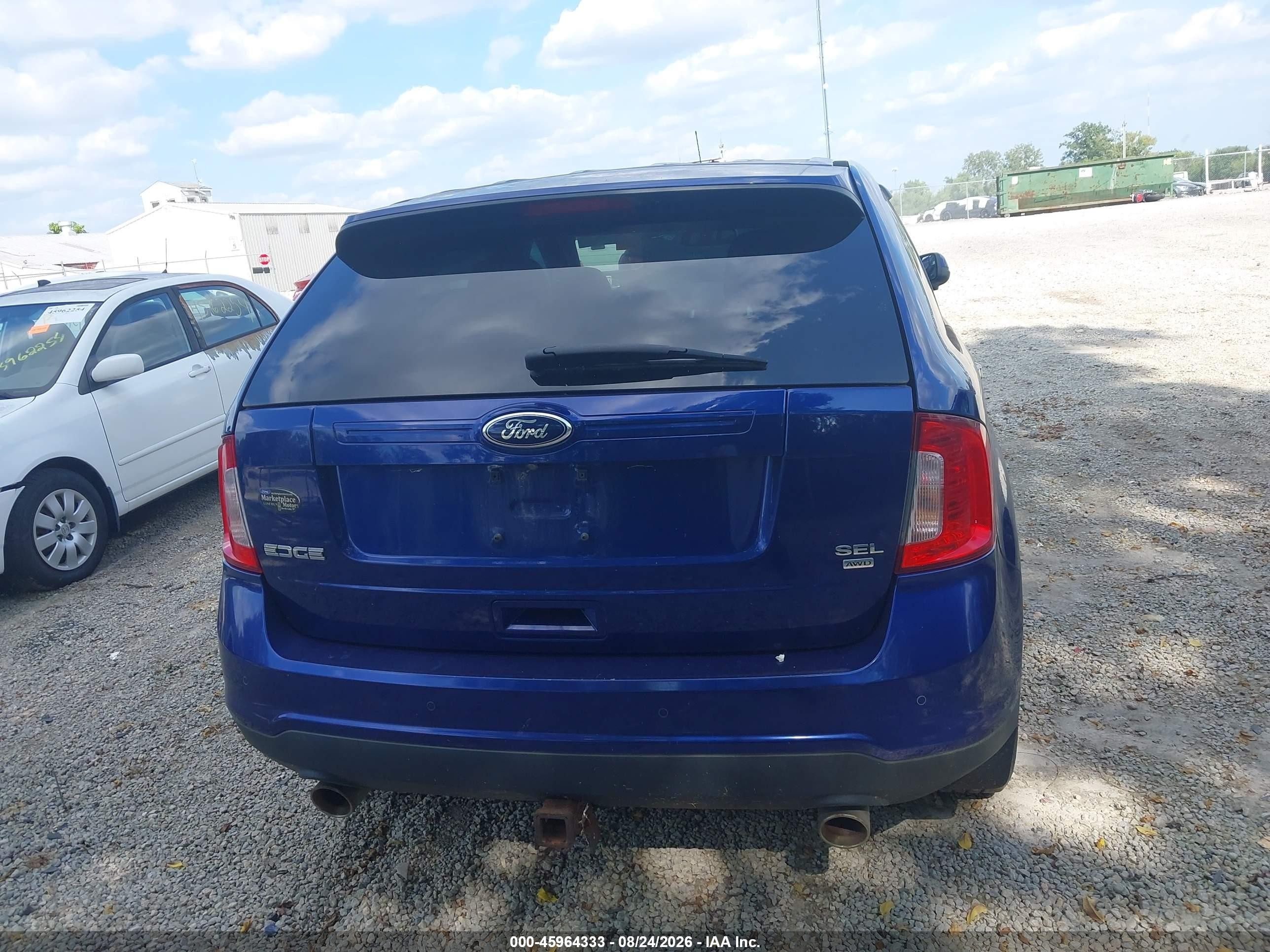 2014 Ford Edge Sel Blue vin: 2FMDK4JC4EBA37792